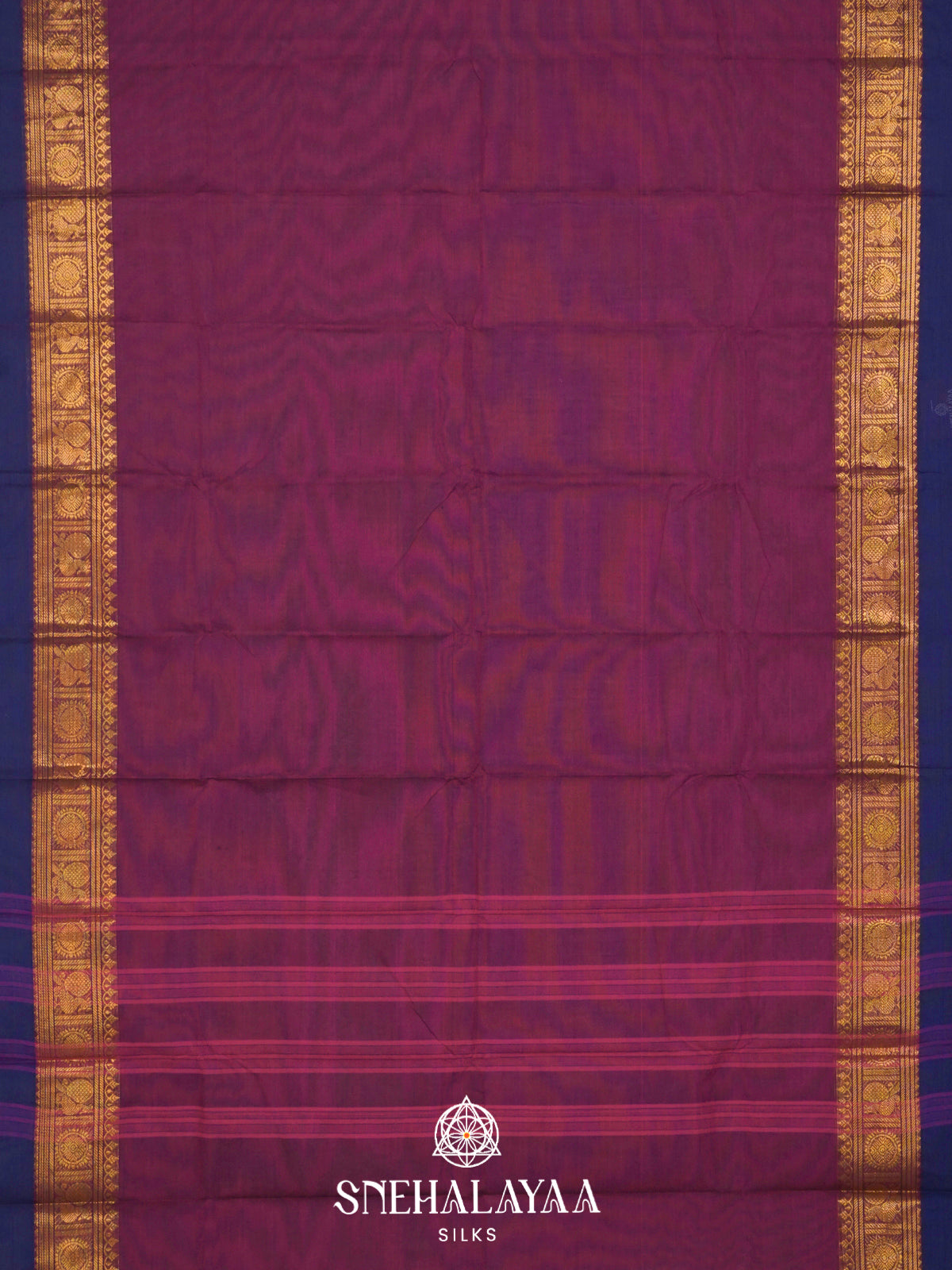 Wine Chettinad Cotton Saree