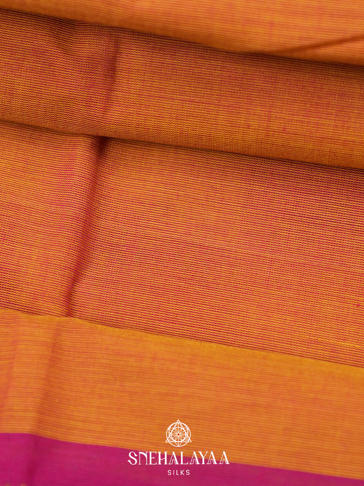 Orange Chettinad Cotton Saree