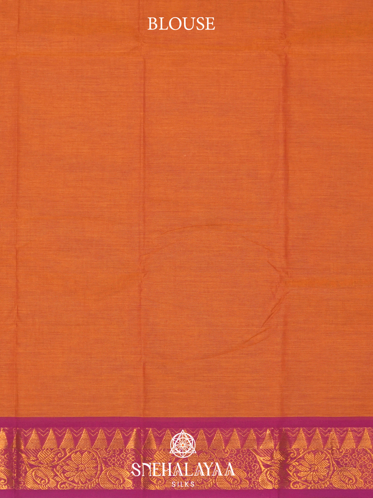 Orange Chettinad Cotton Saree