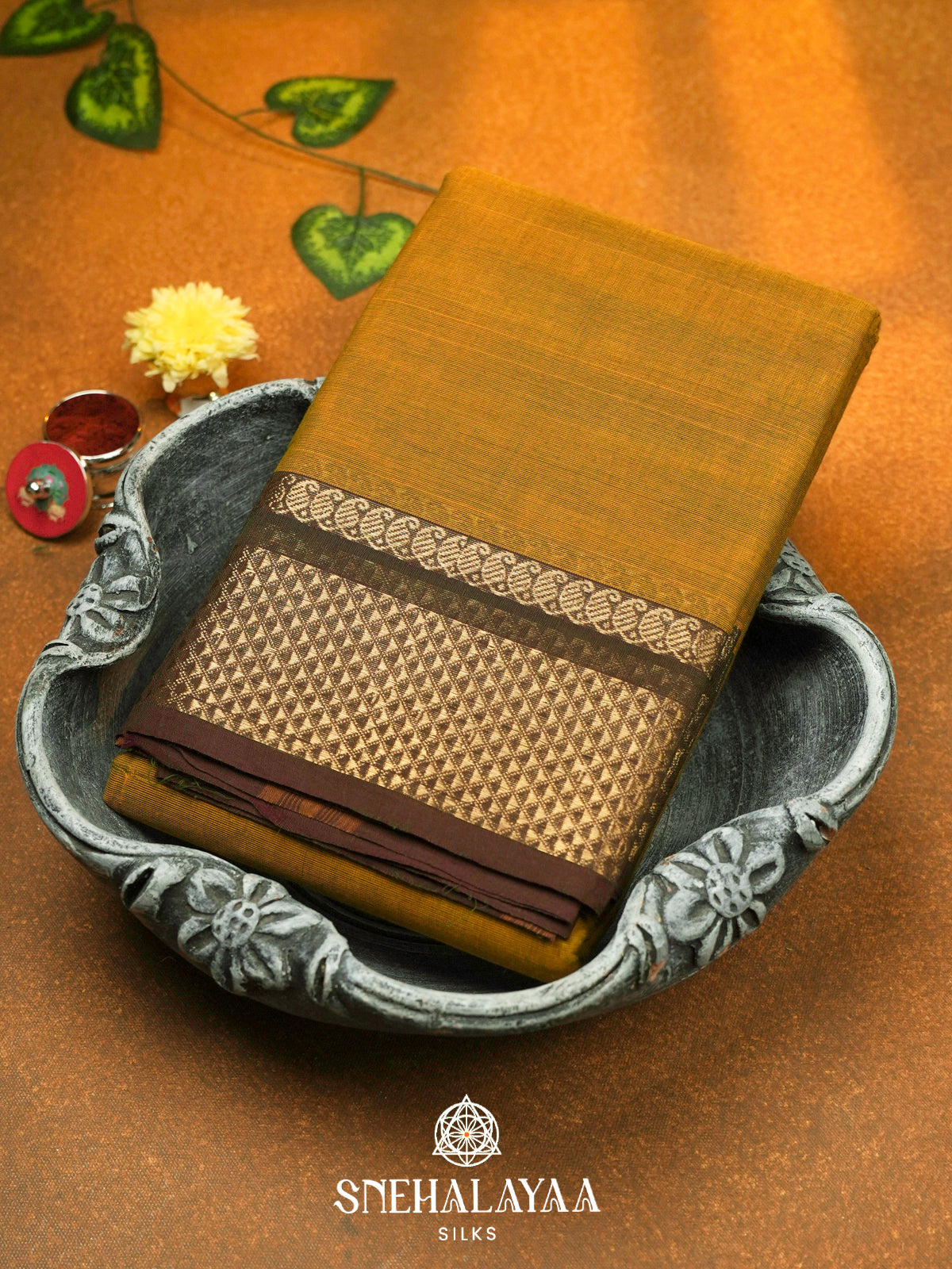 Yellow Chettinad Cotton Saree
