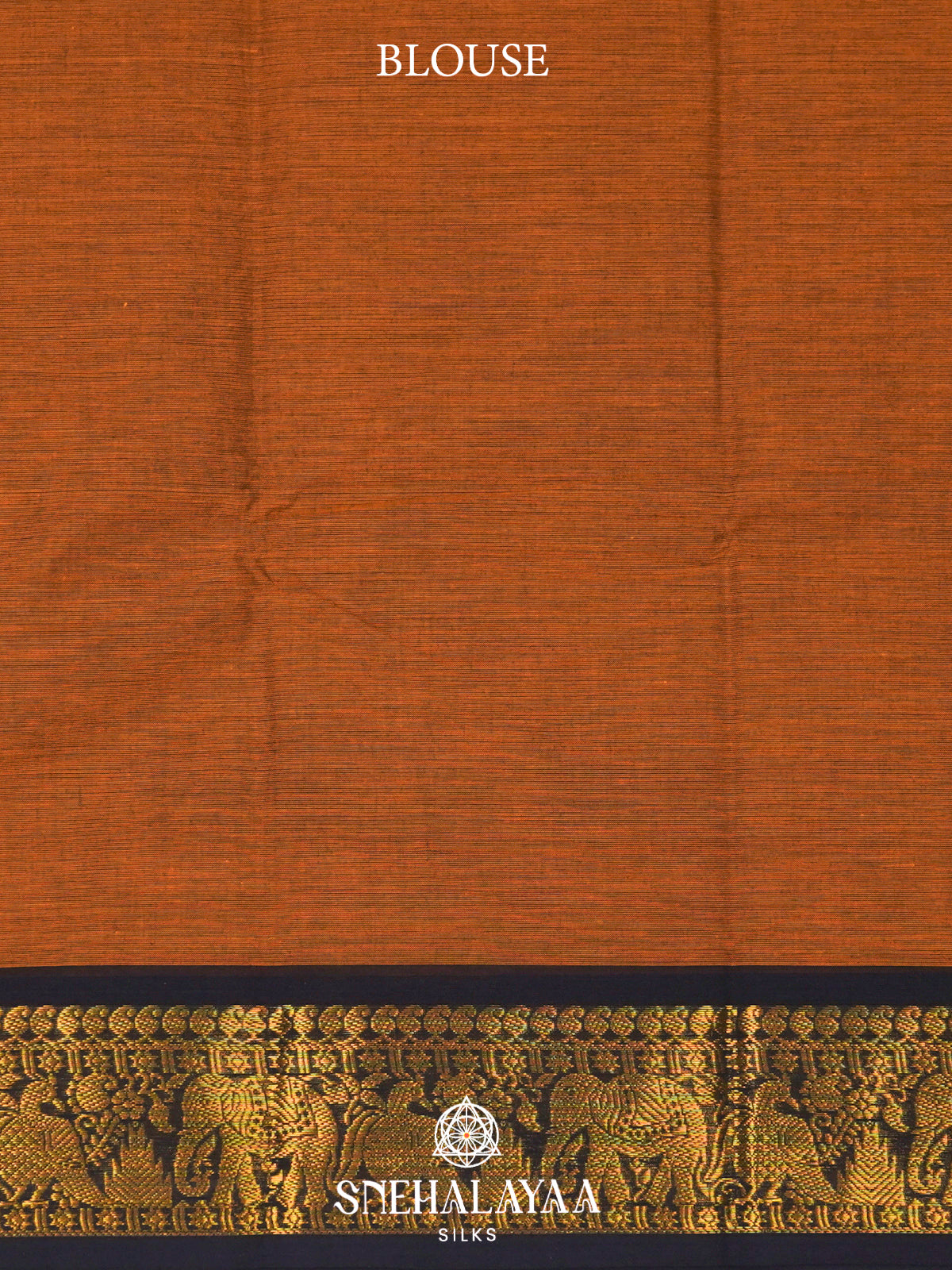 Burnt Orange Chettinad Cotton Saree