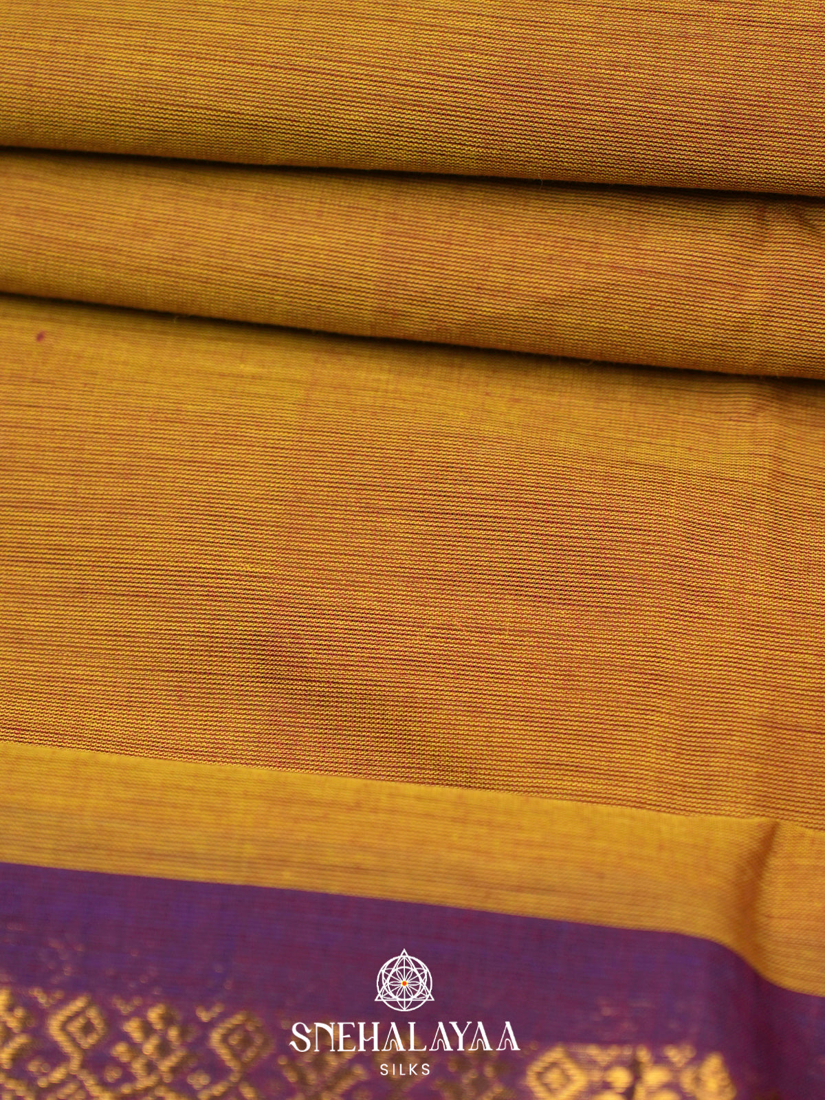 Mustard Yellow Chettinad Cotton Saree