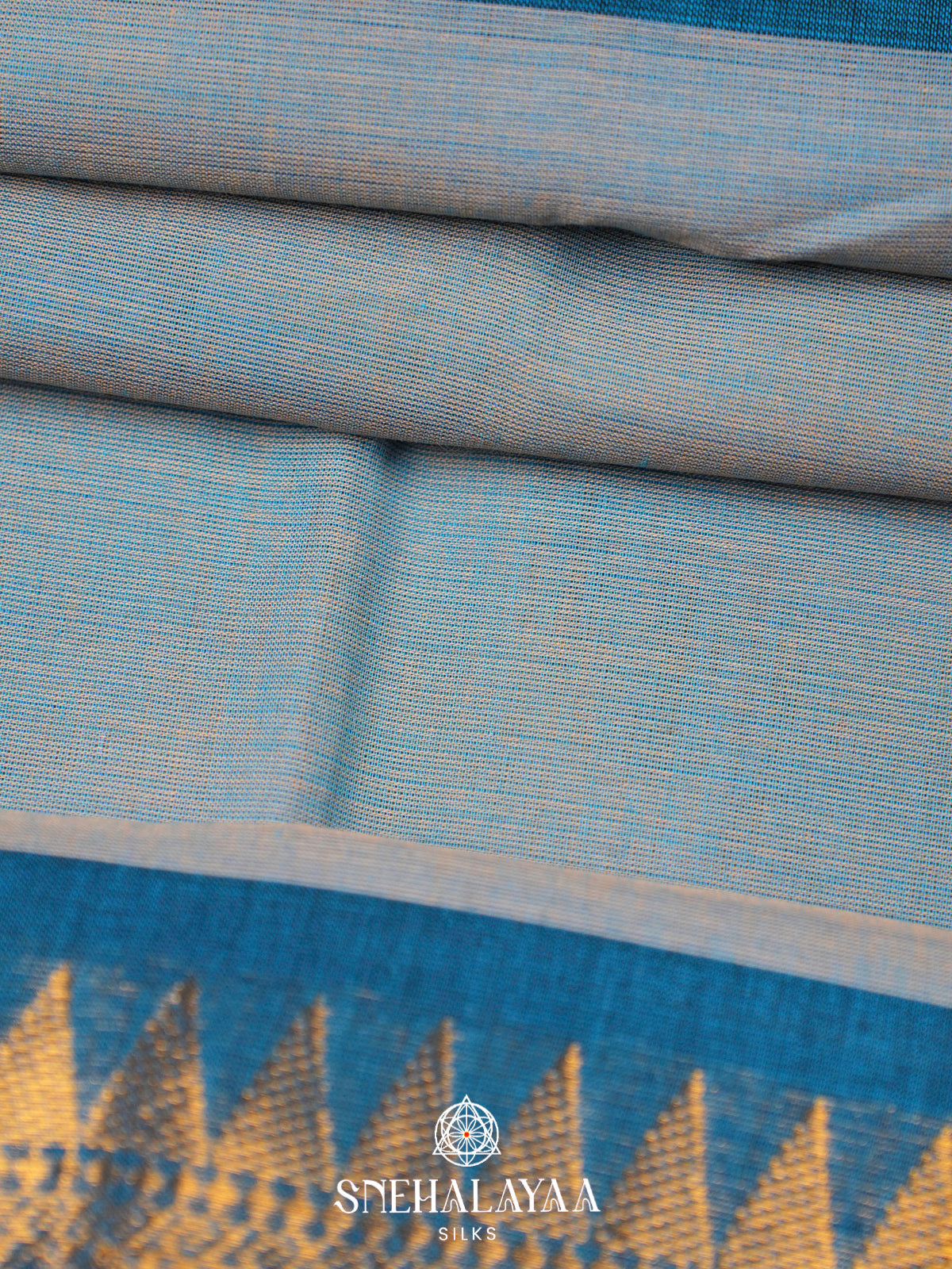 Blue Chettinad Cotton Saree