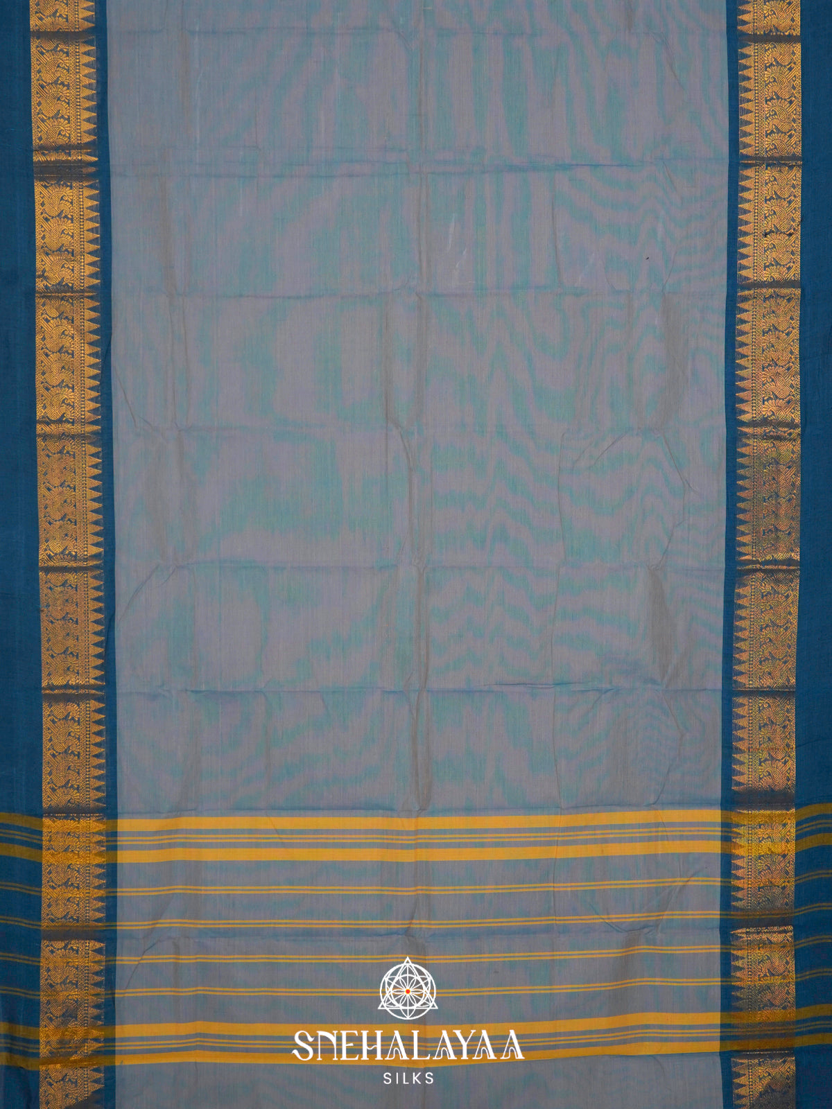 Blue Chettinad Cotton Saree
