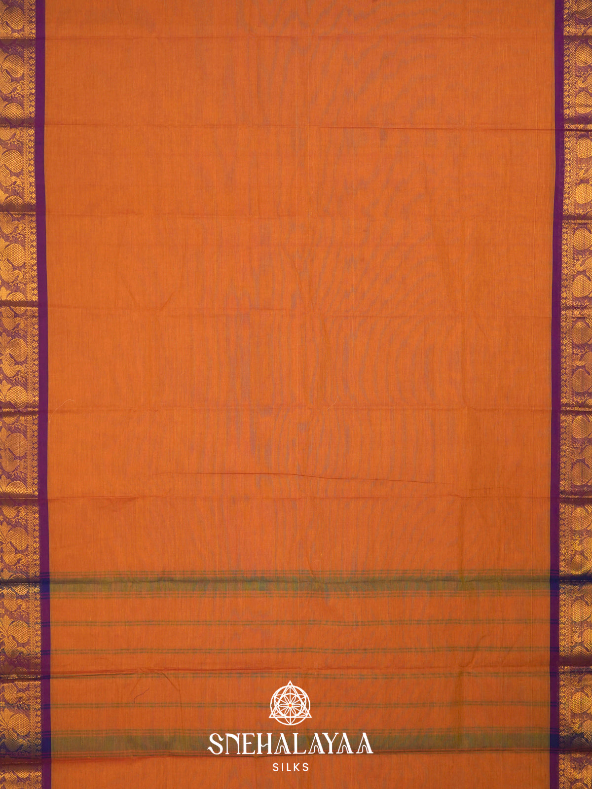 Orange Chettinad Cotton Saree