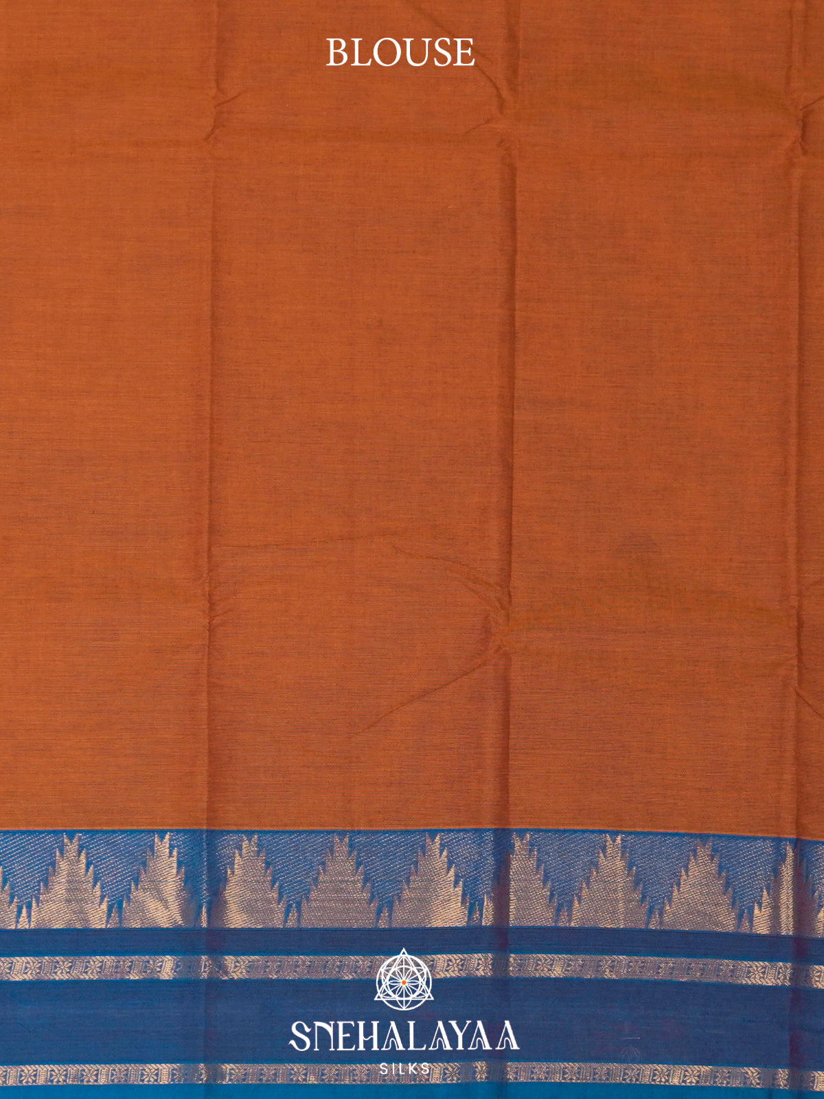 Burnt Orange Chettinad Cotton Saree