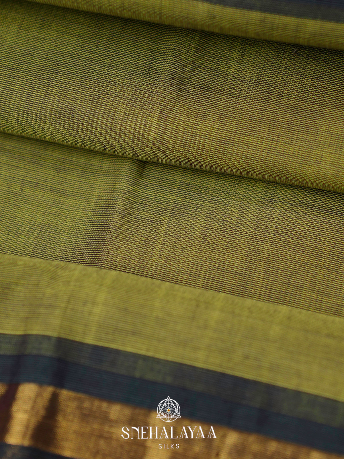 Olive Green Chettinad Cotton Saree