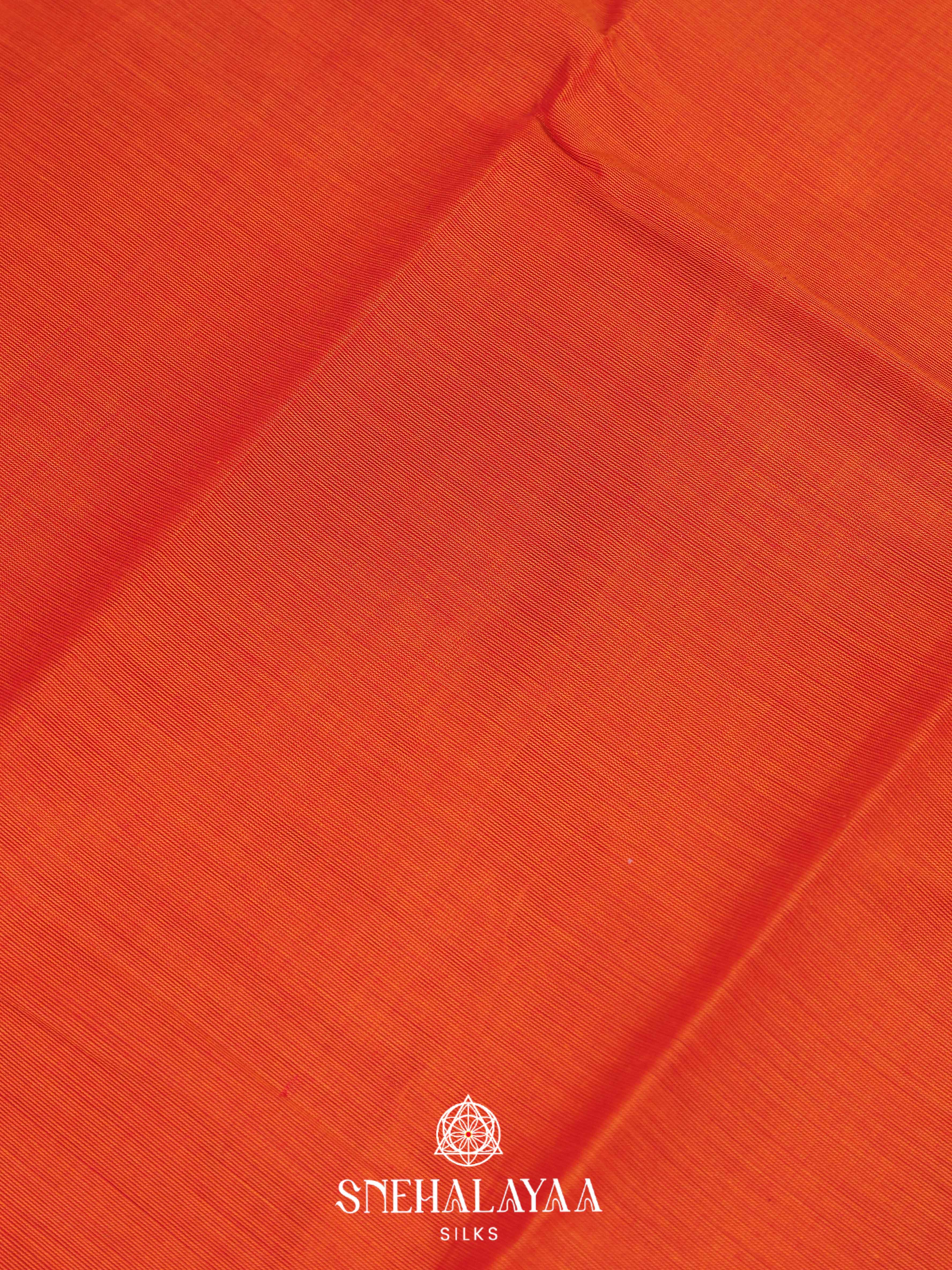 Orange Chettinad Cotton Saree