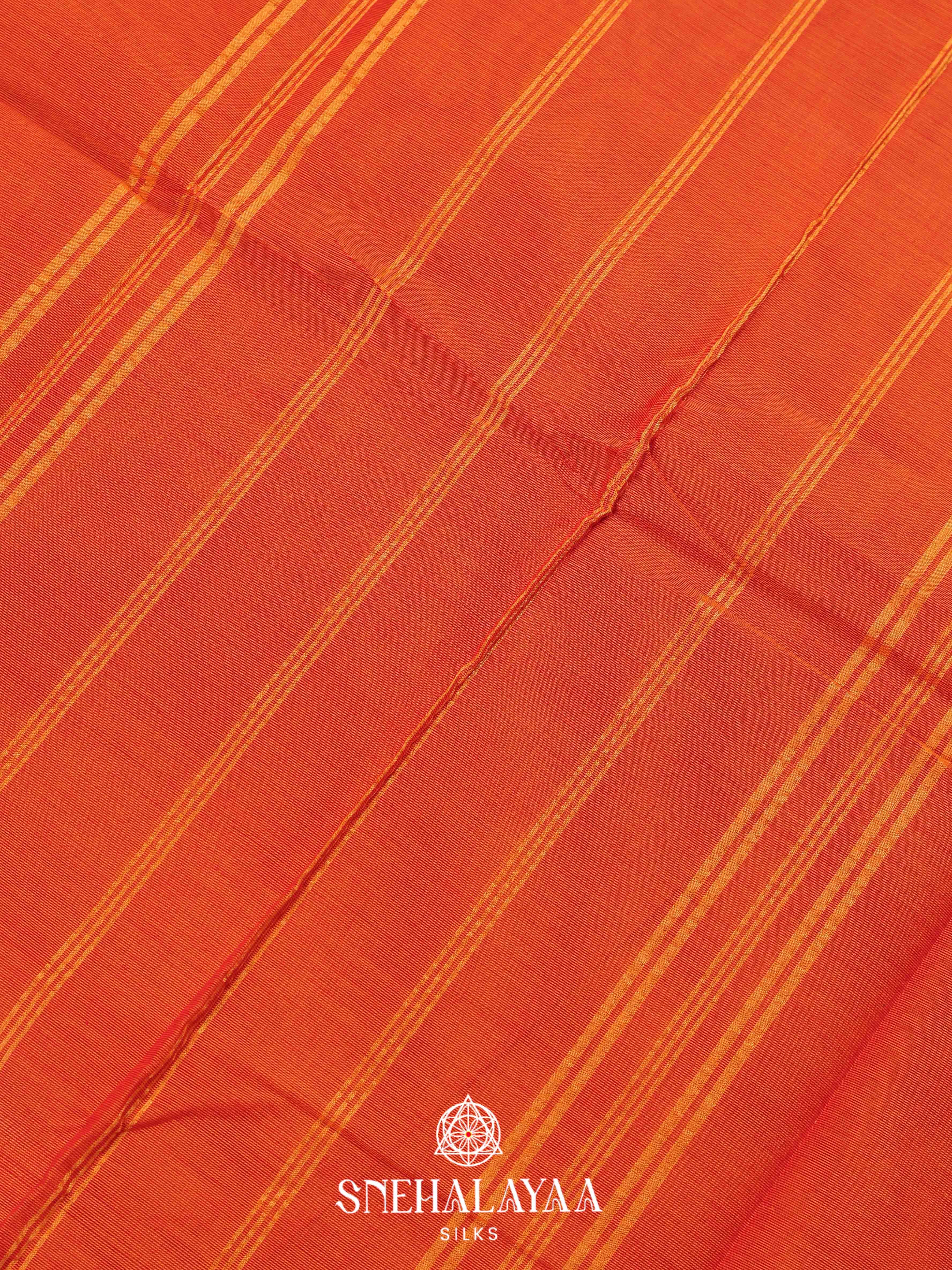 Orange Chettinad Cotton Saree