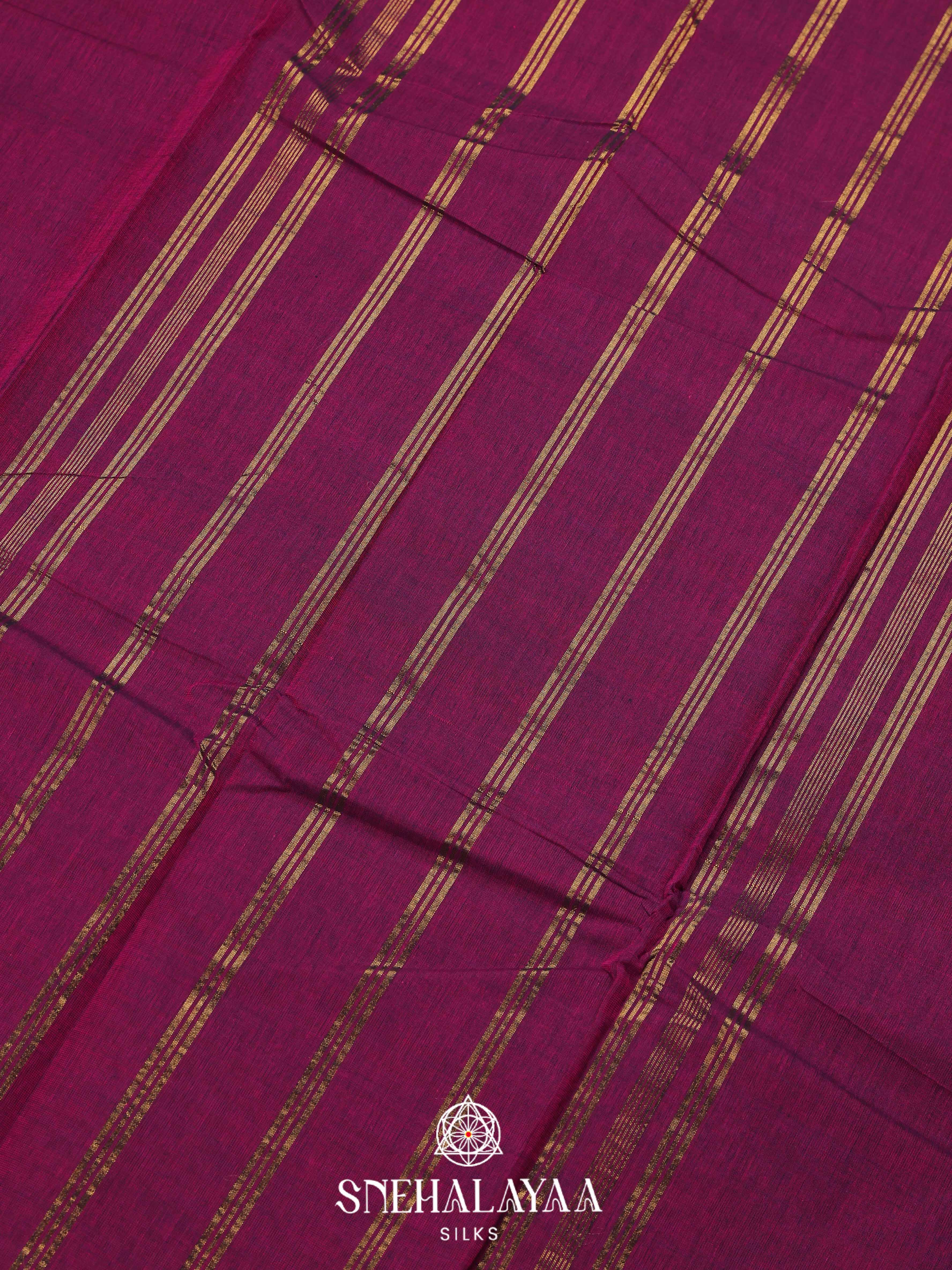 Lavender Chettinad Cotton Saree