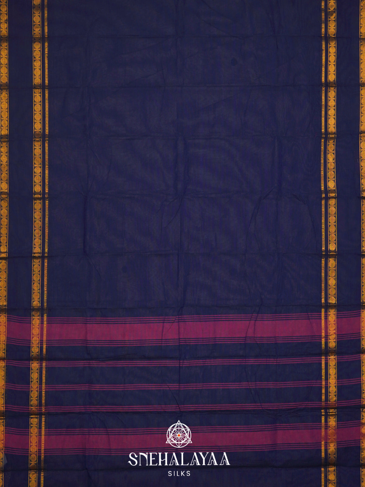 Navy Blue Chettinad Cotton Saree