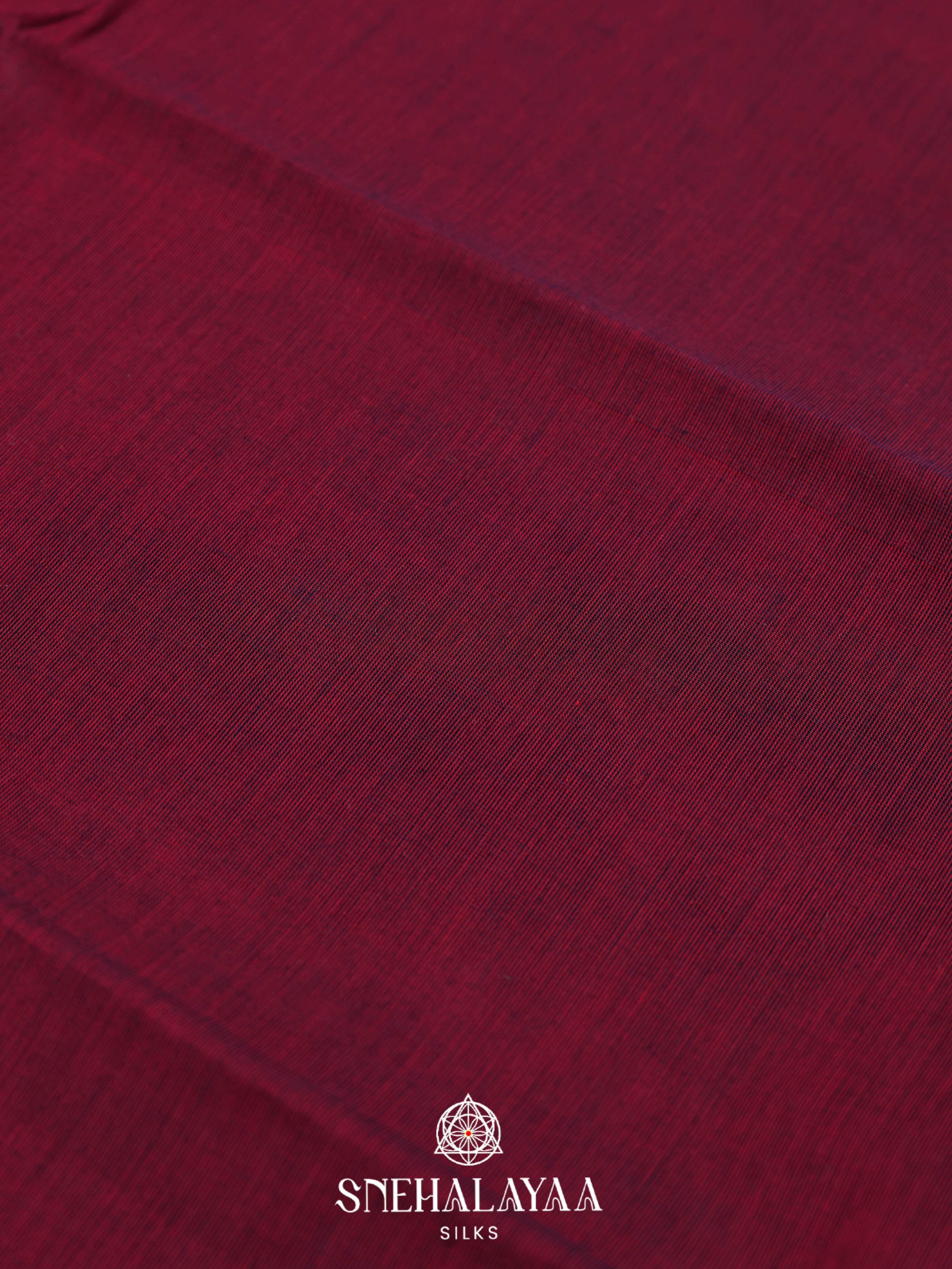 Maroon Chettinad Cotton Saree