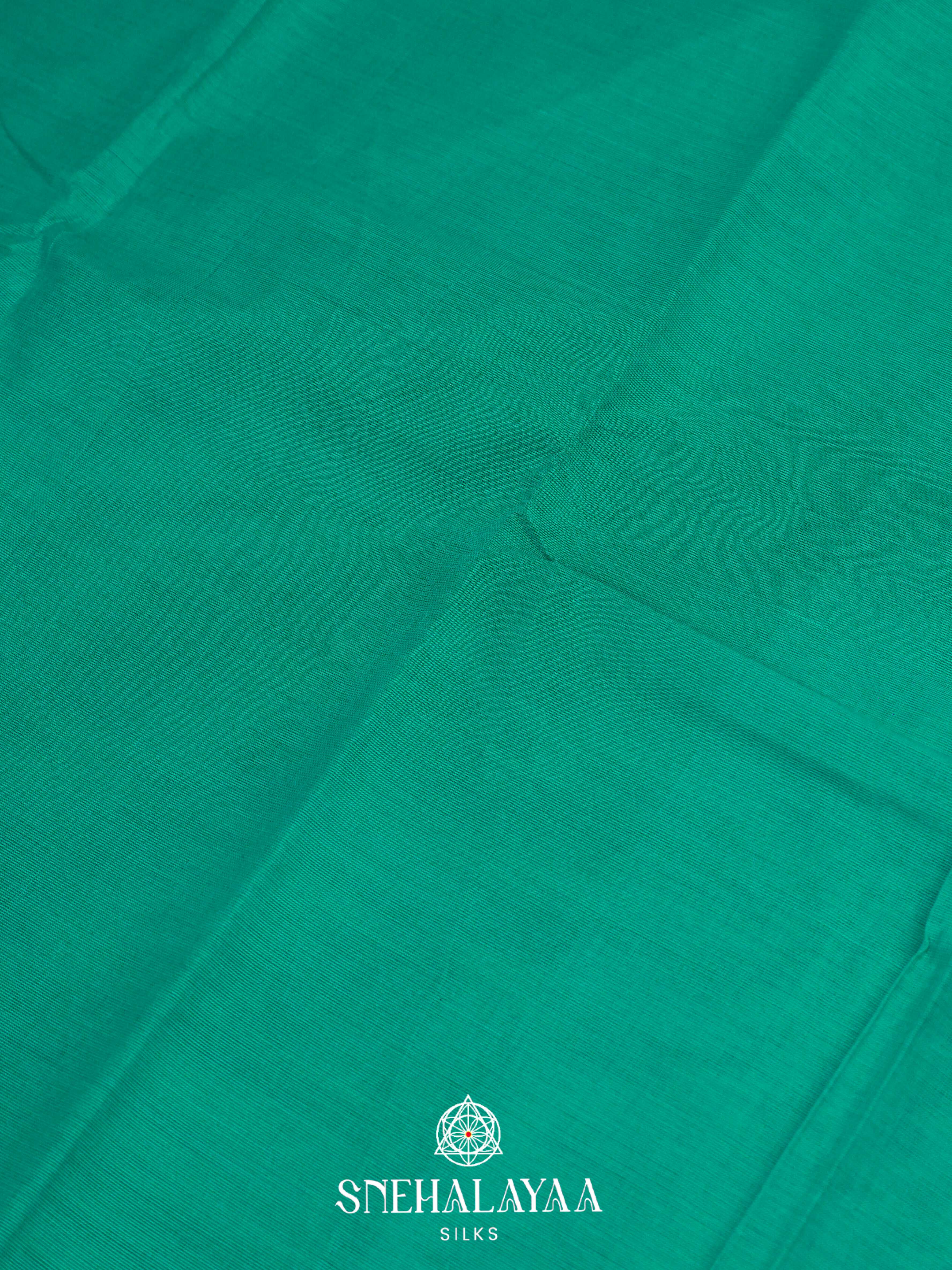 Teal Green Chettinad Cotton Saree
