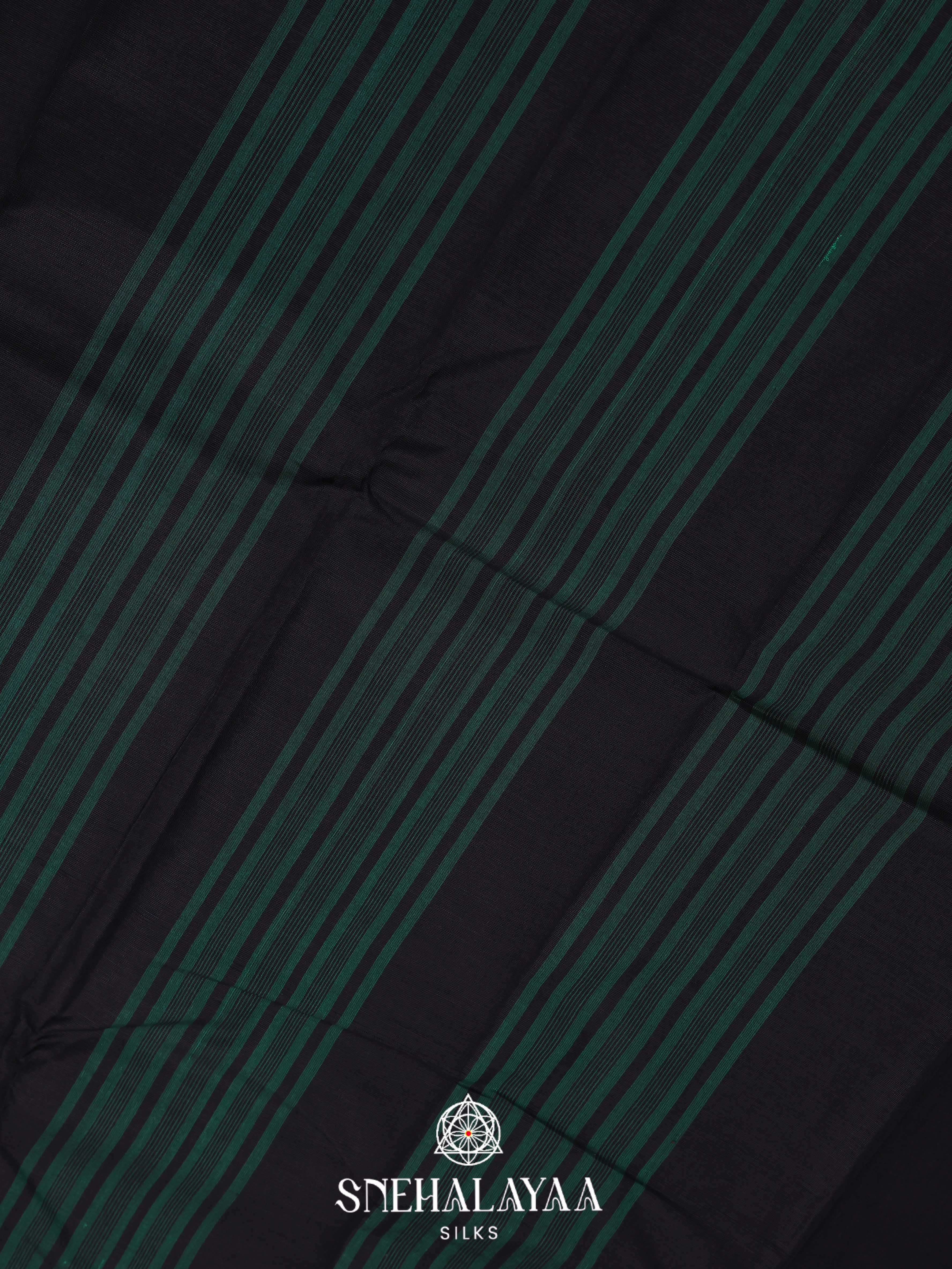 Black Chettinad Cotton Saree