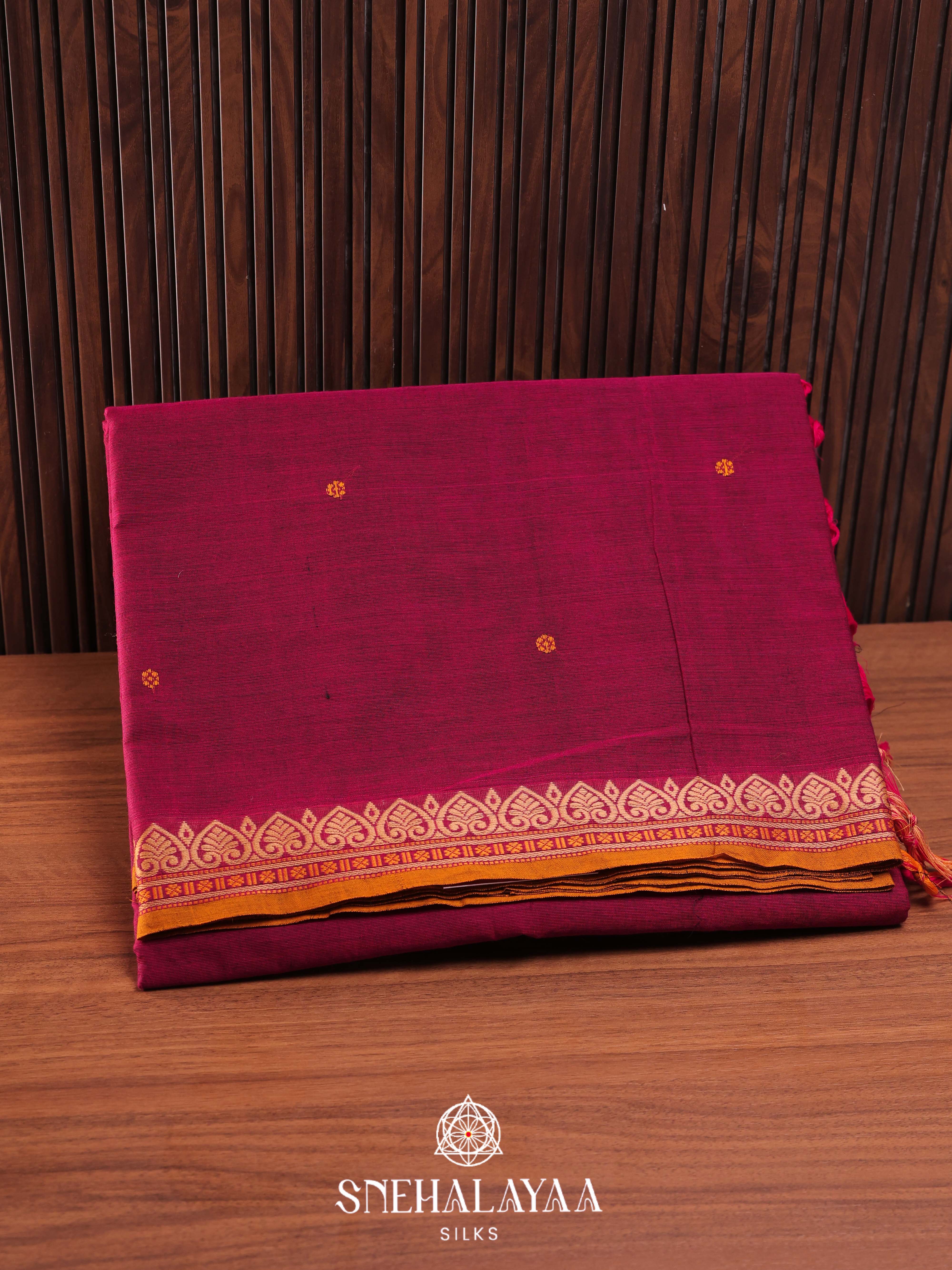 Purple Chettinad Cotton Saree