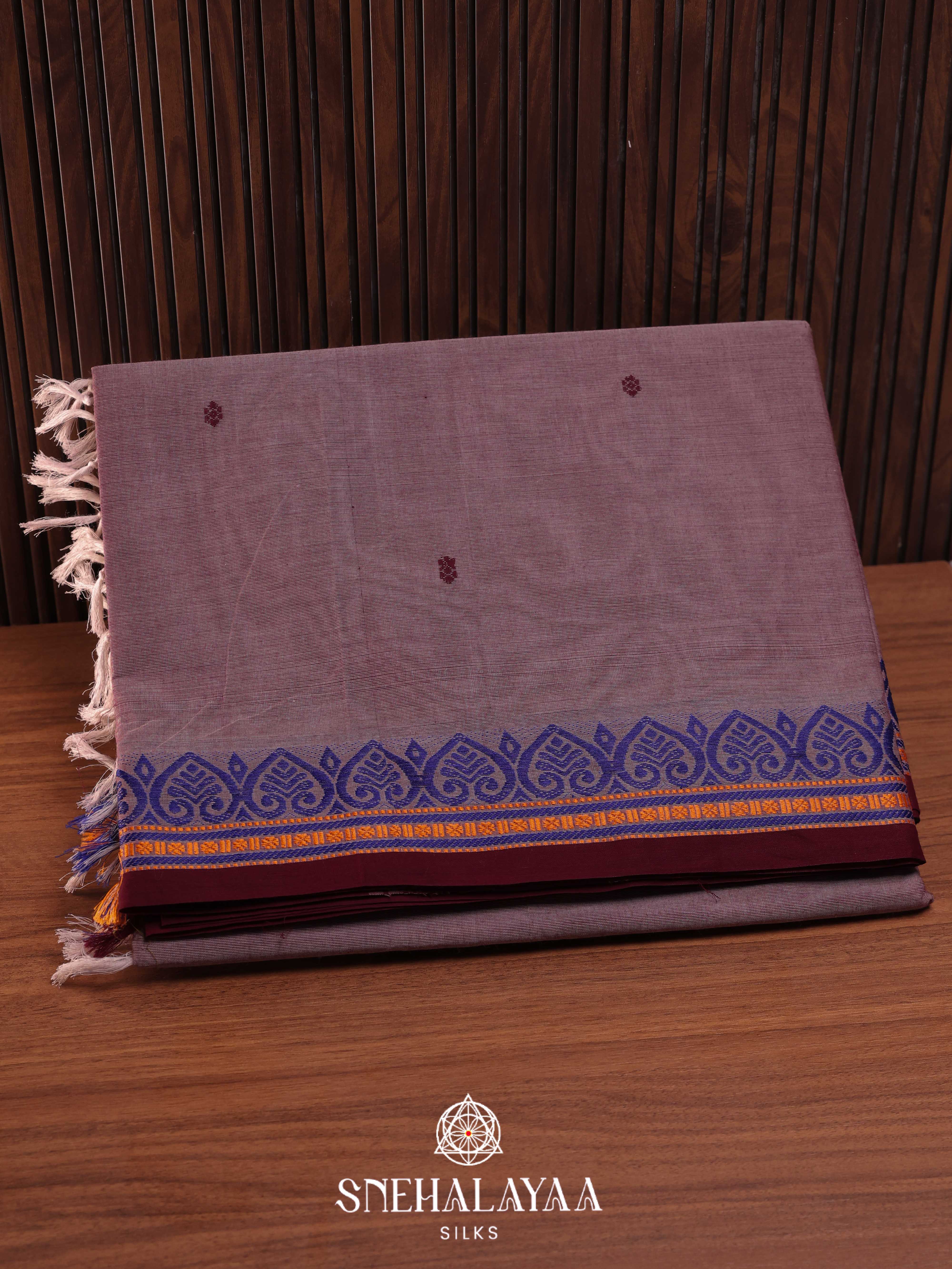 Burnt Orange  Chettinad Cotton Saree