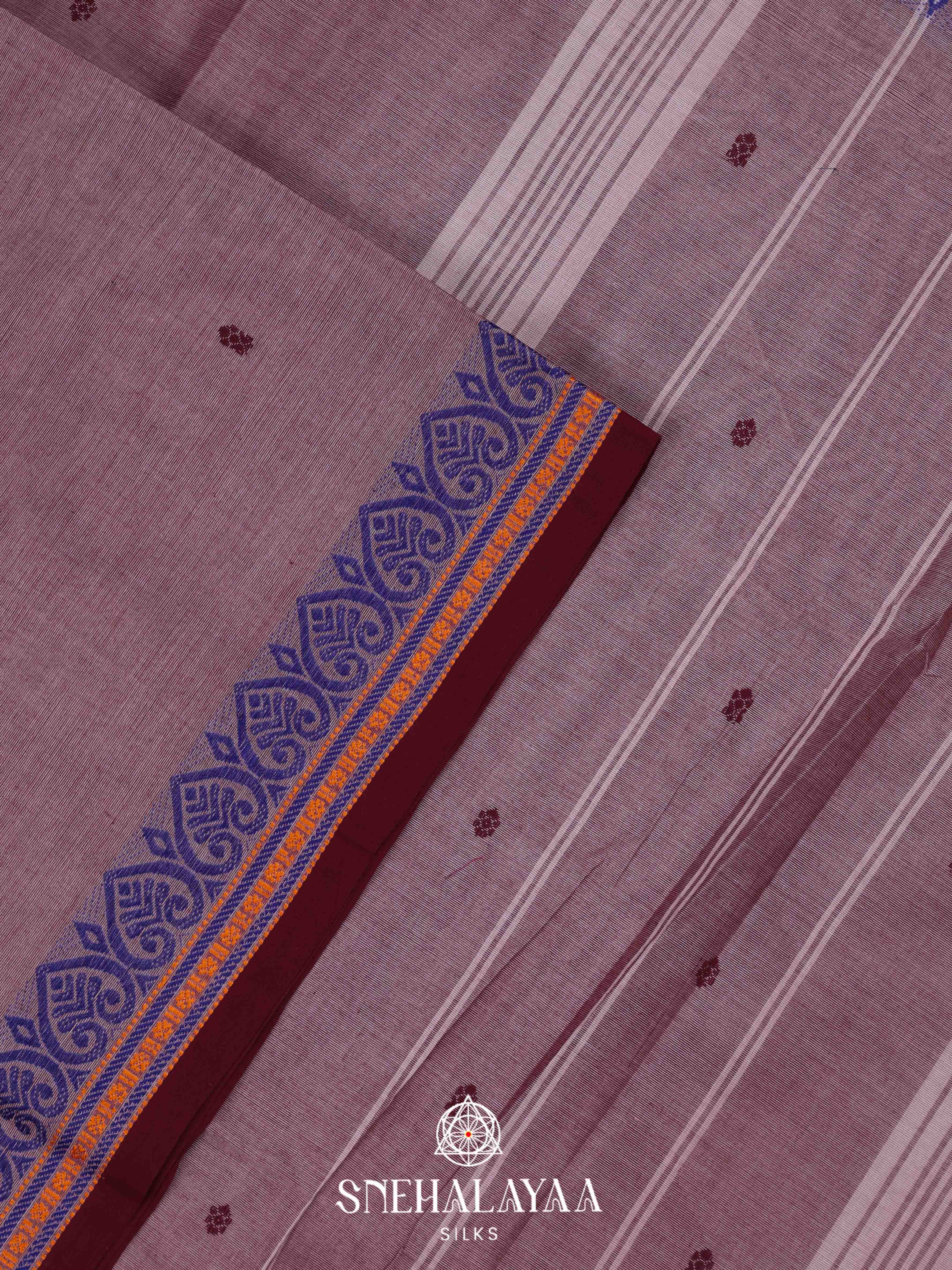Burnt Orange  Chettinad Cotton Saree