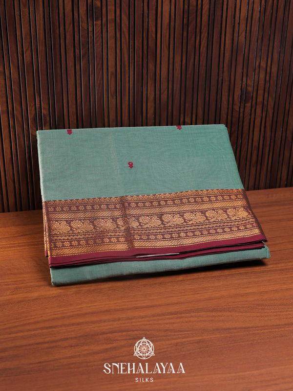 Copper Orange Kanchi Cotton Saree