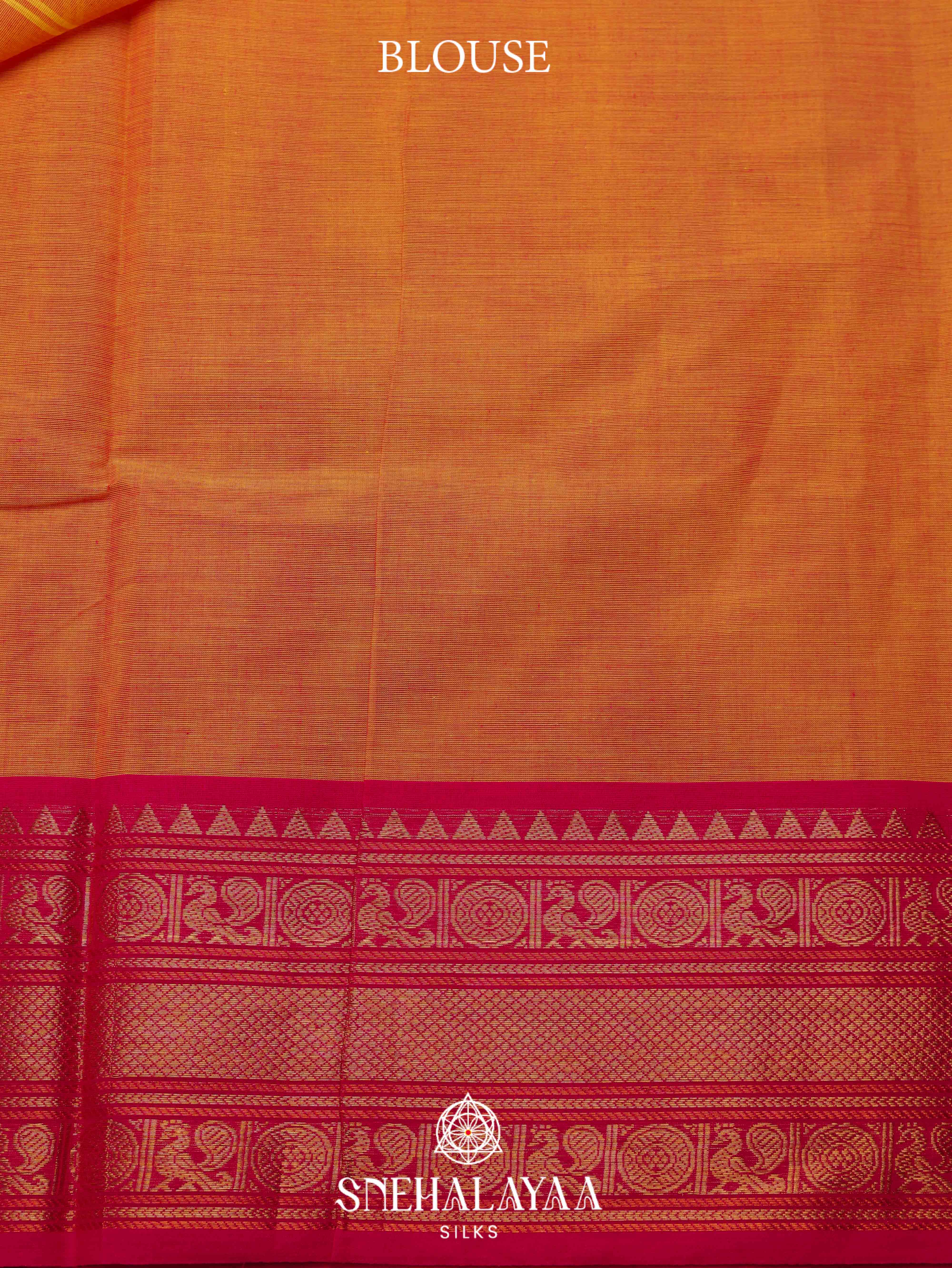 Orange Kanchi Cotton Saree
