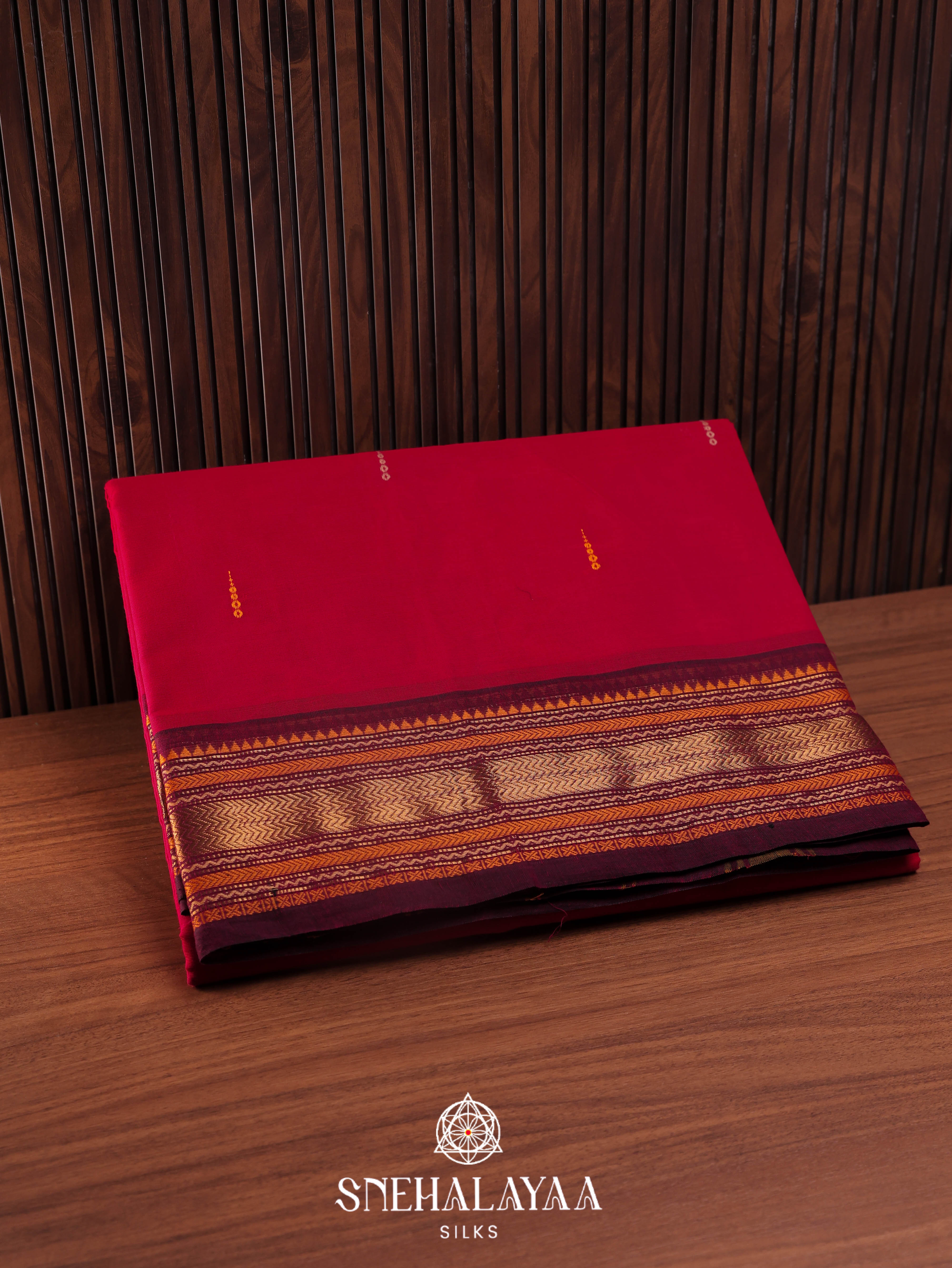 Rani Pink Kanchi Cotton Saree