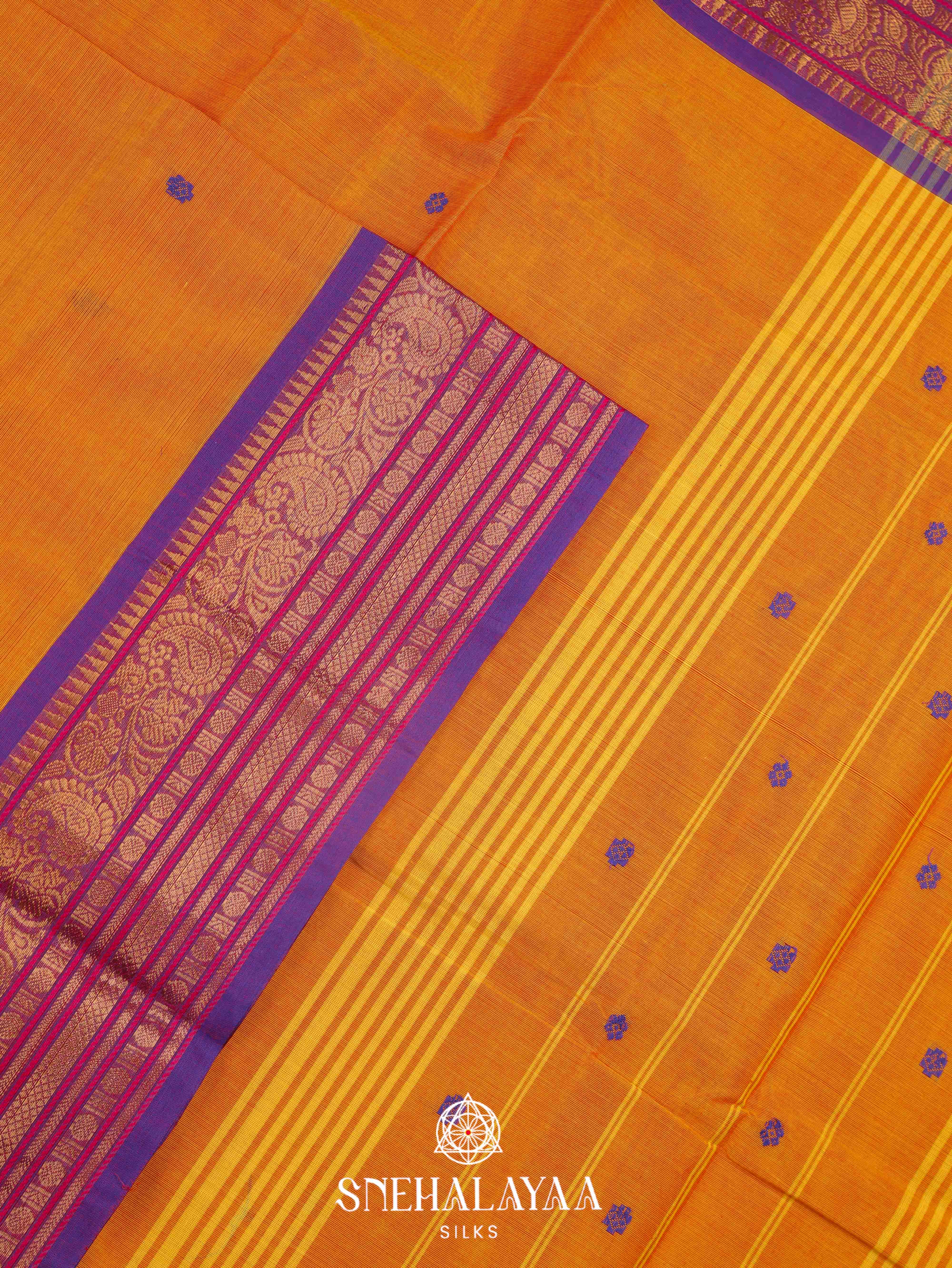 Mango Yellow Kanchi Cotton Saree