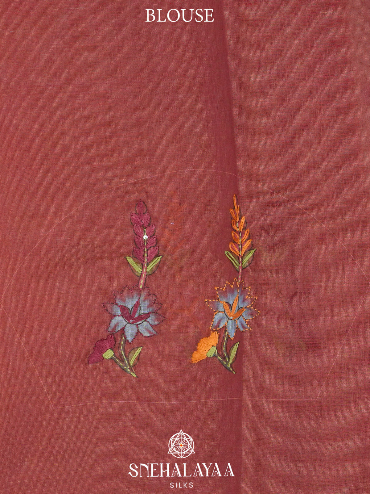 Dusty Rose Linen Embroidery Saree