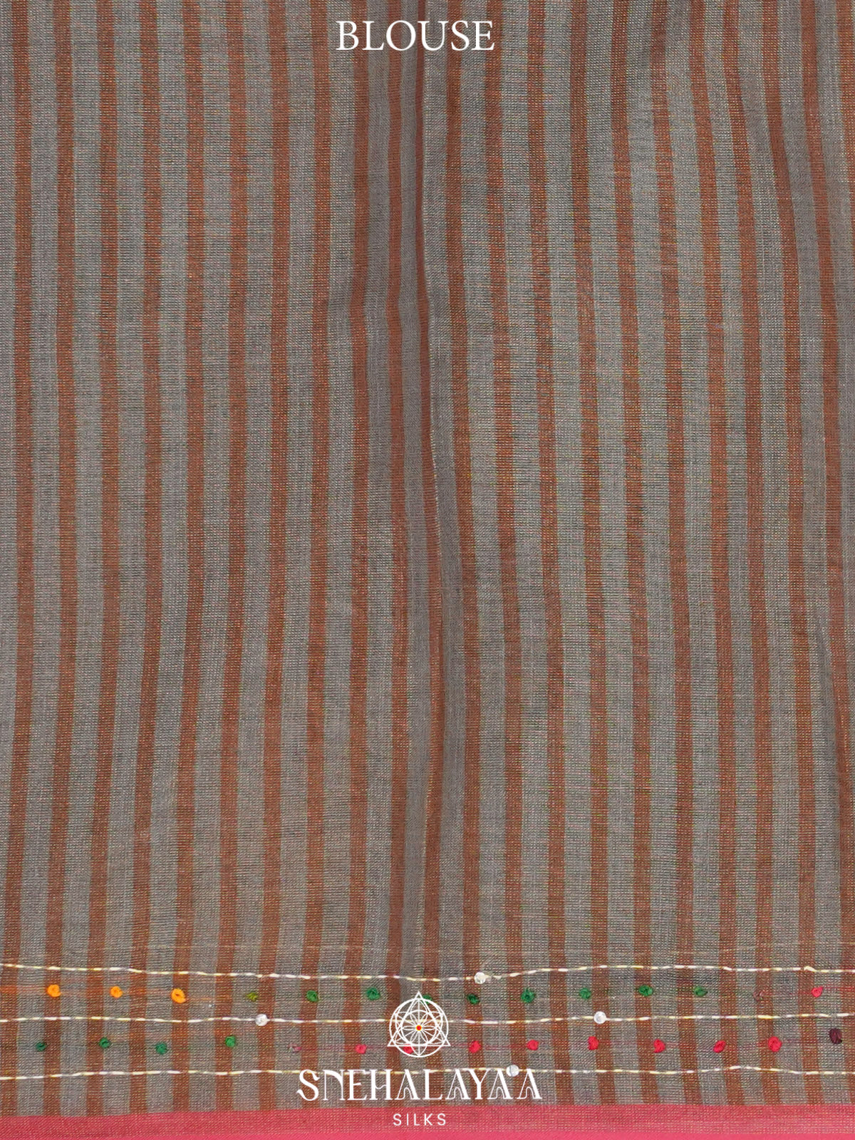 Slate Grey Linen Embroidery Saree