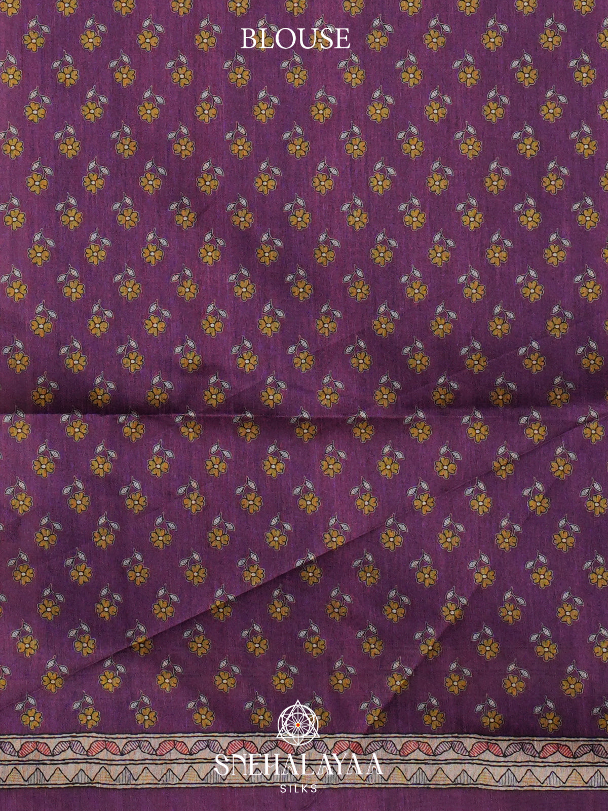 Purple Madhubani Tussar Saree