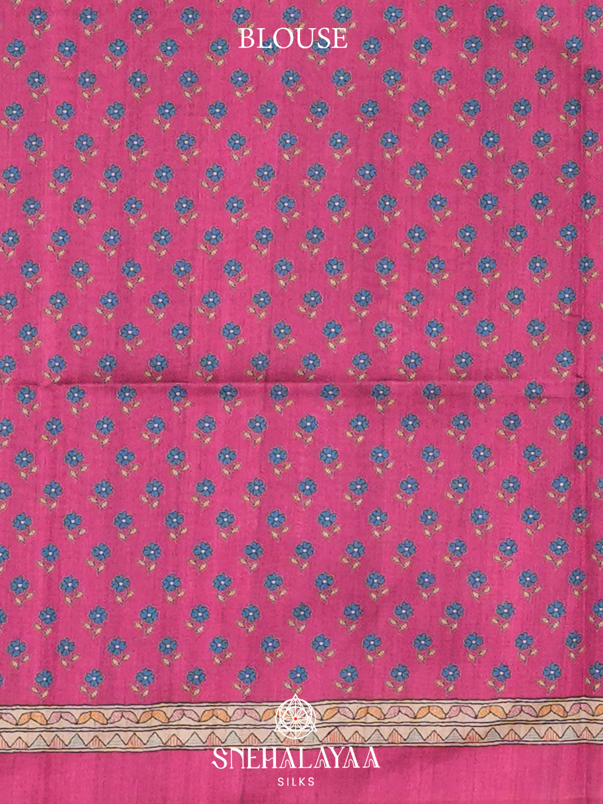 Pink  Madhubani Printed Saree