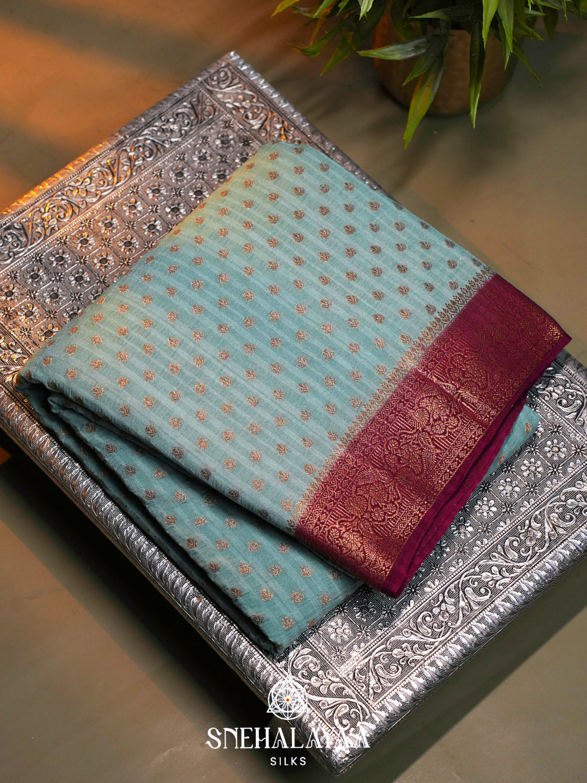 Blue Banaras Saree