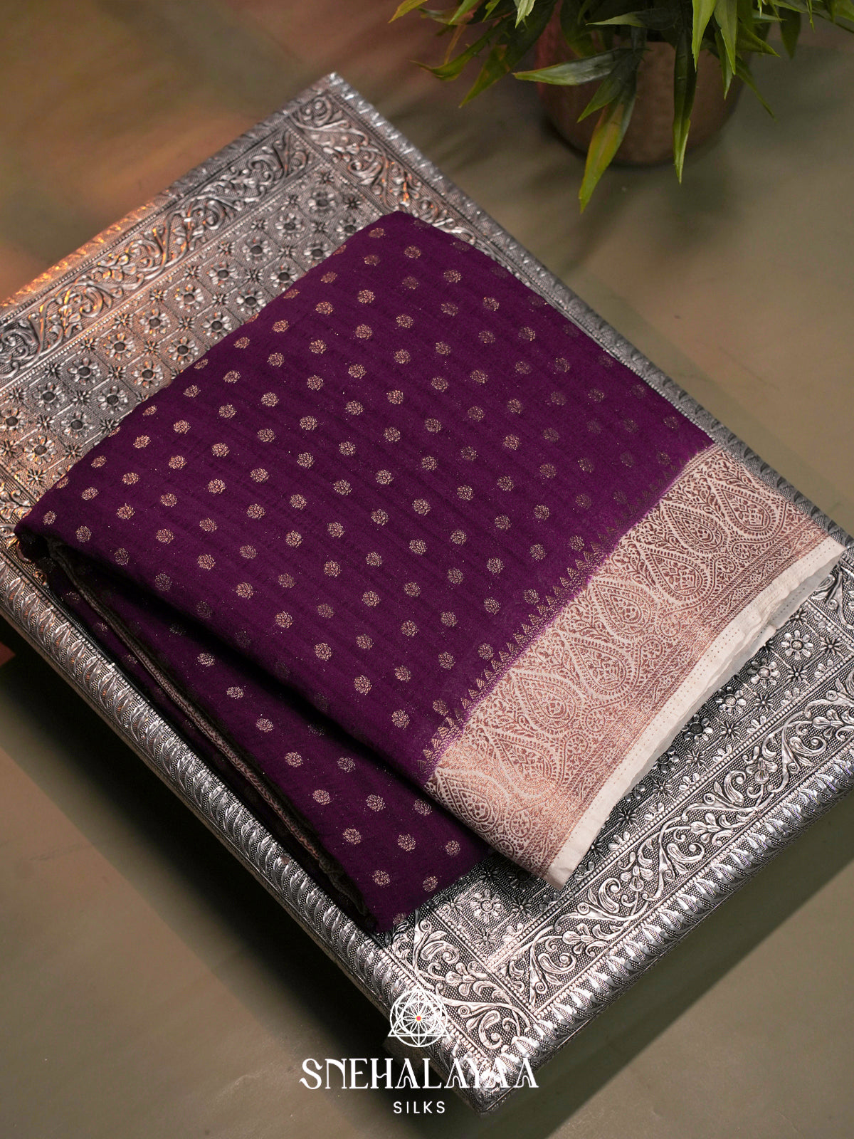 Wine Banaras Saree