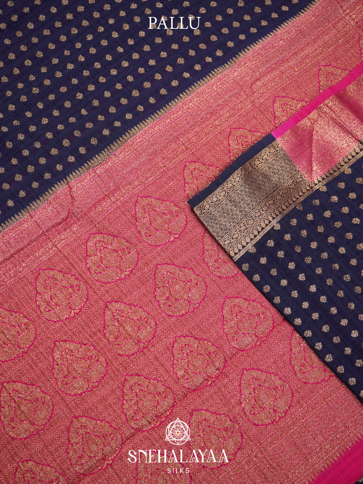 Navy Blue Banaras Saree