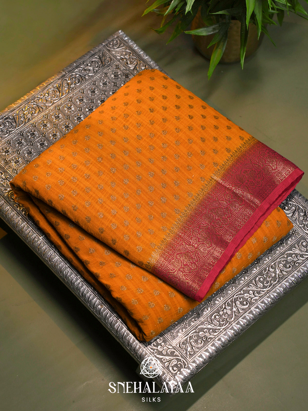 Orange Banaras Saree