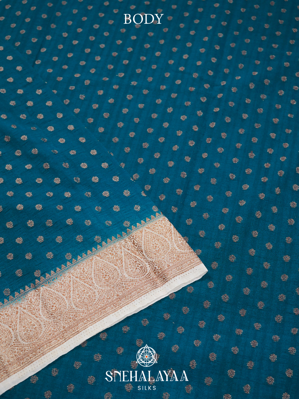 Peacock Blue Banaras Saree