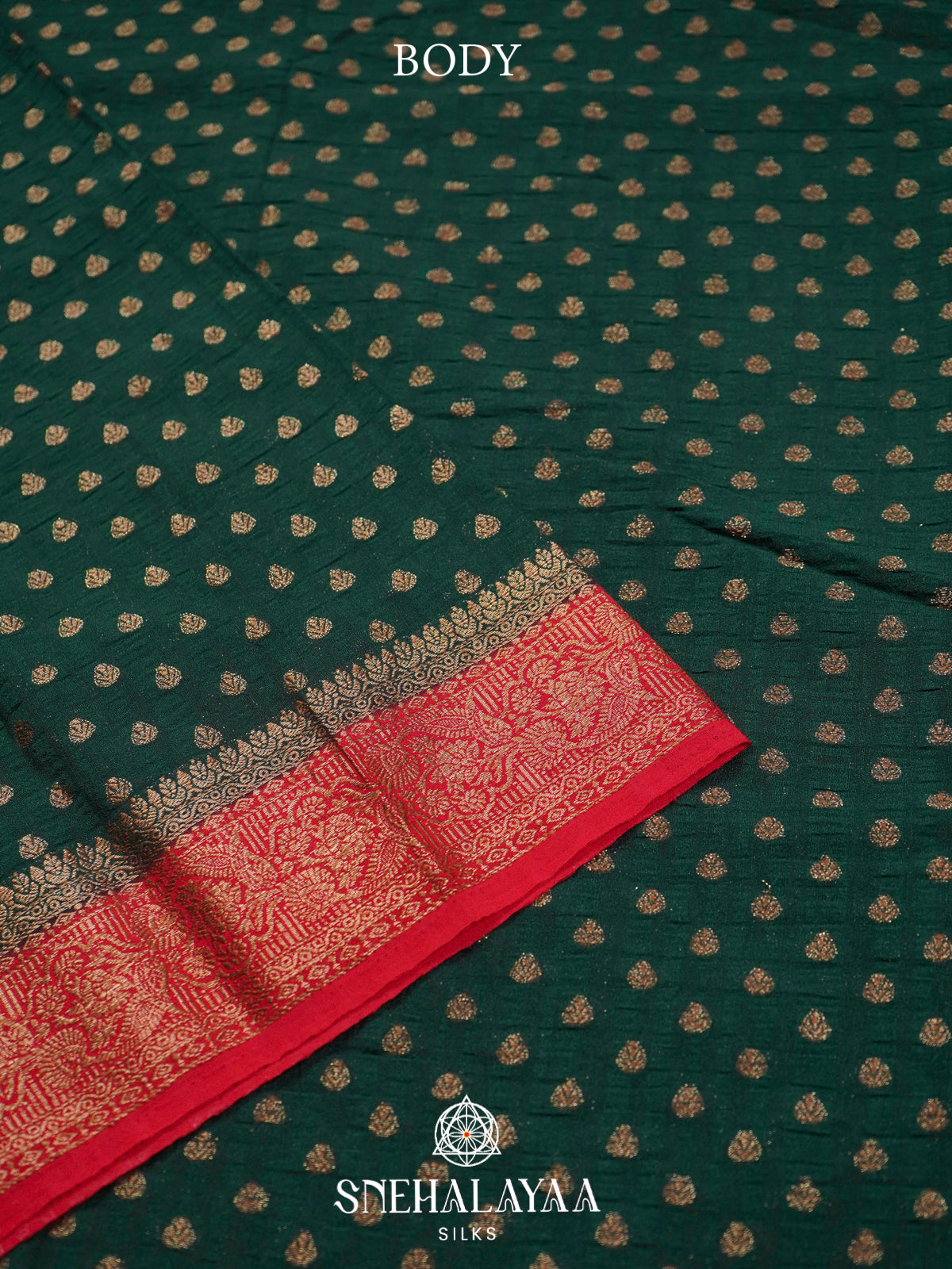 Forest Green Banaras Saree