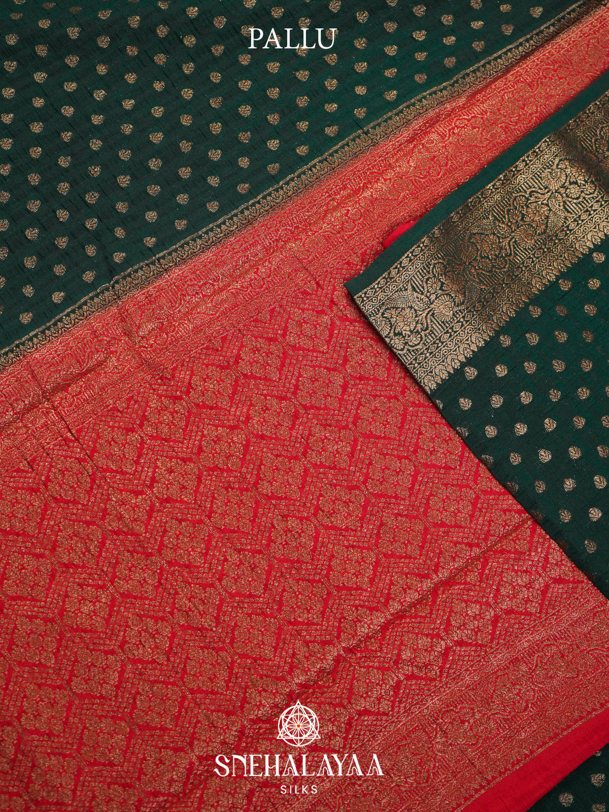 Forest Green Banaras Saree