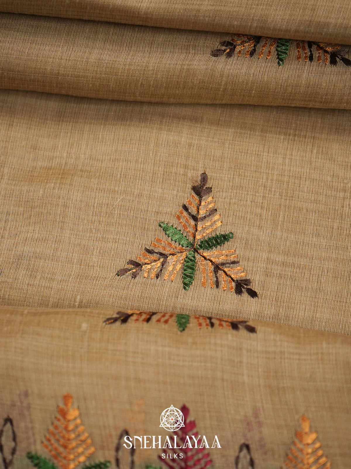 Mustard  Linen Saree