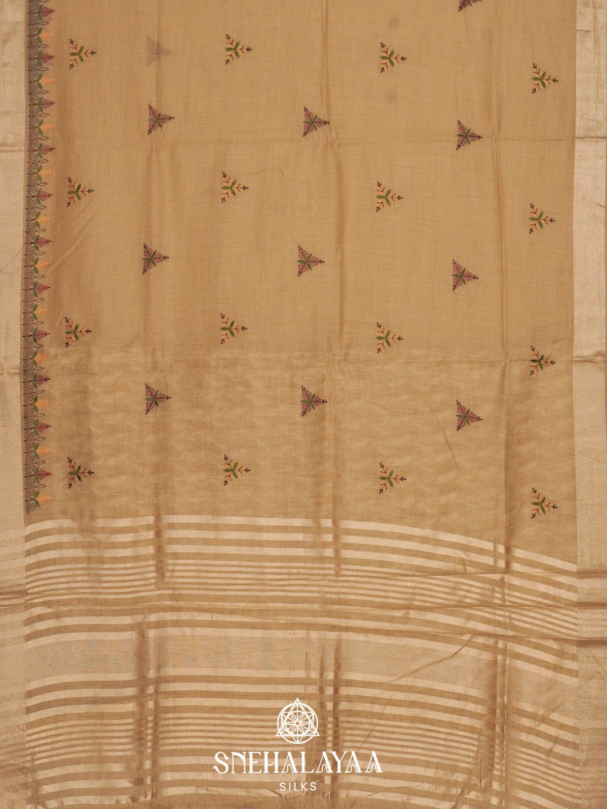 Mustard  Linen Saree