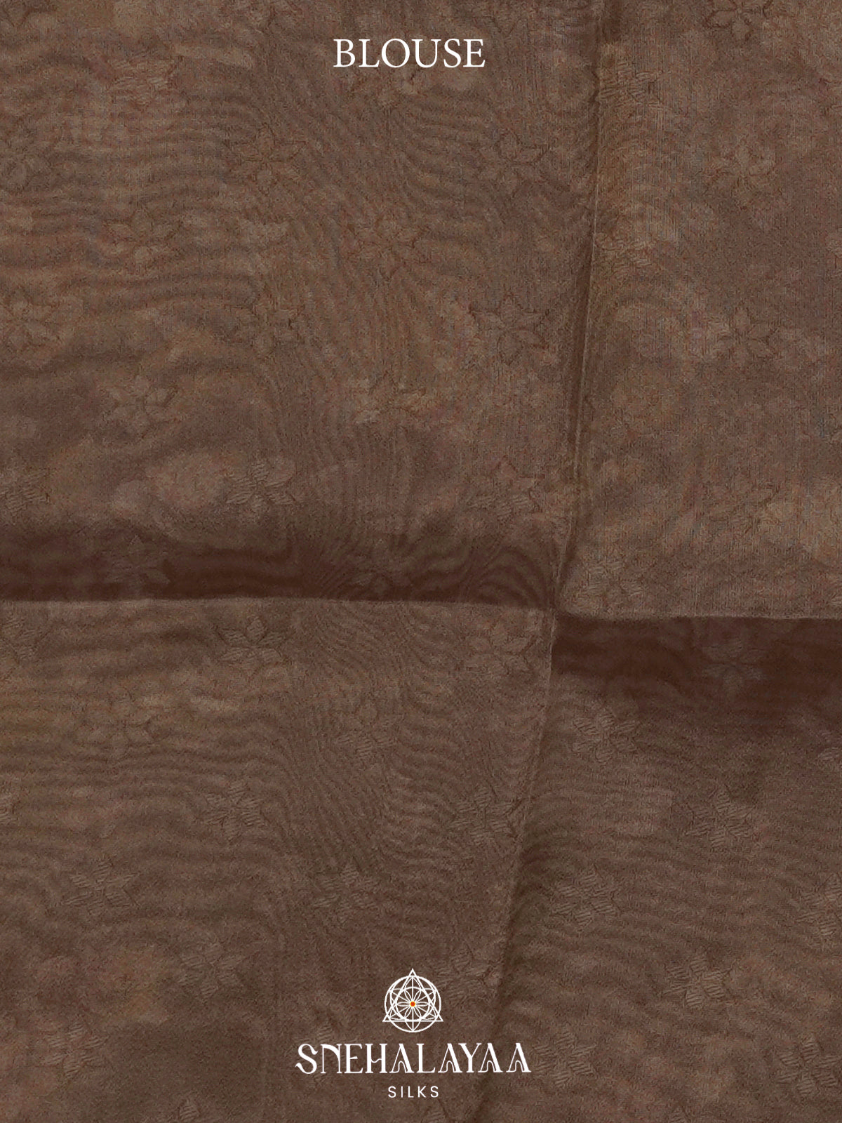 Brown Floral Tissue Saree