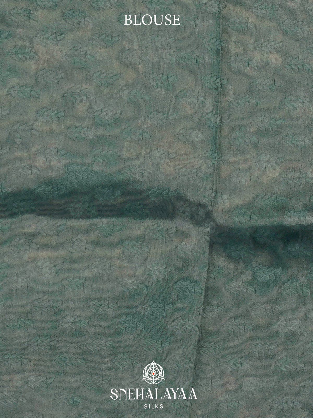 Teal Green Floral Tissue Saree