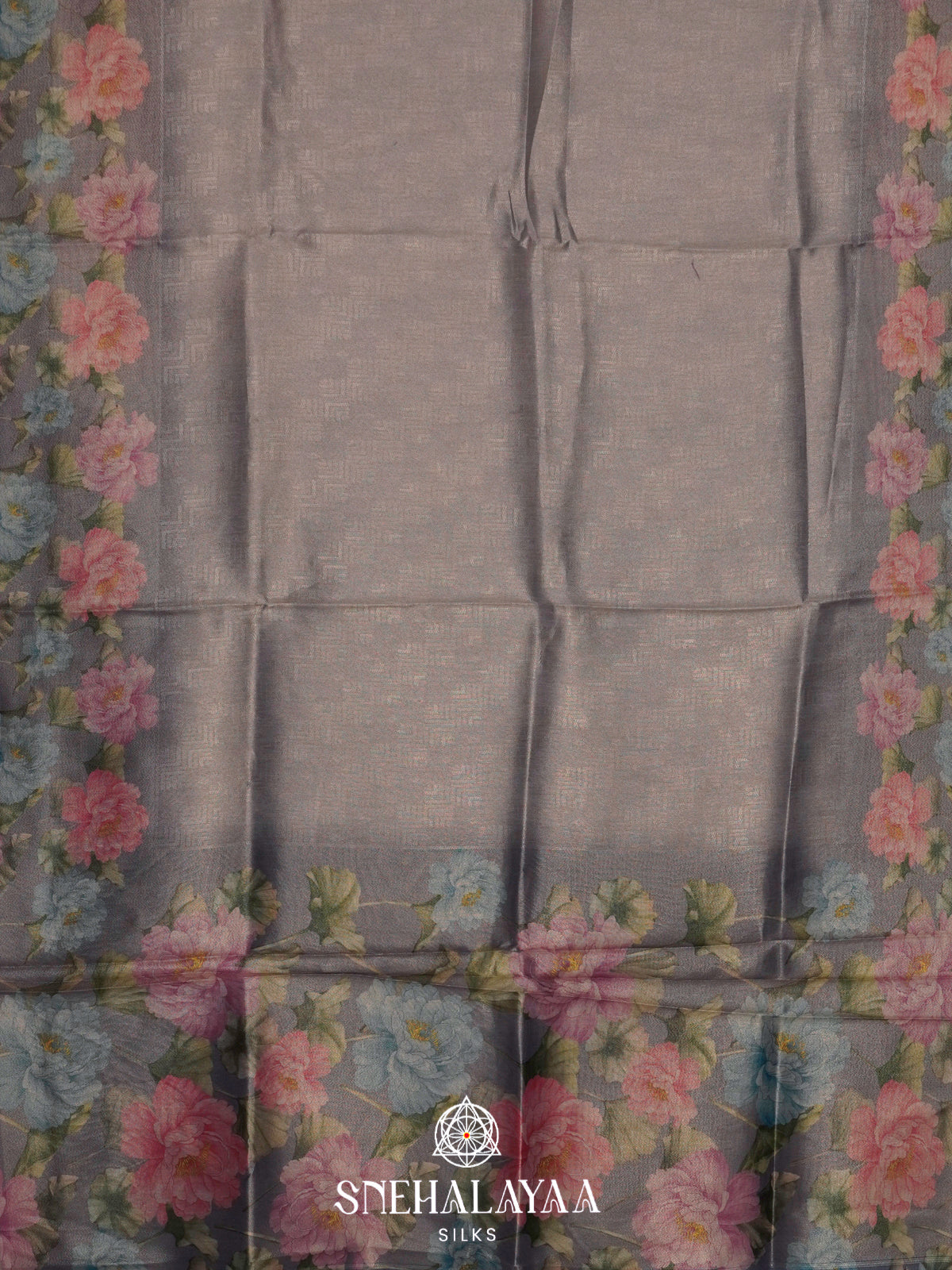 Lilac Floral Tissue Saree