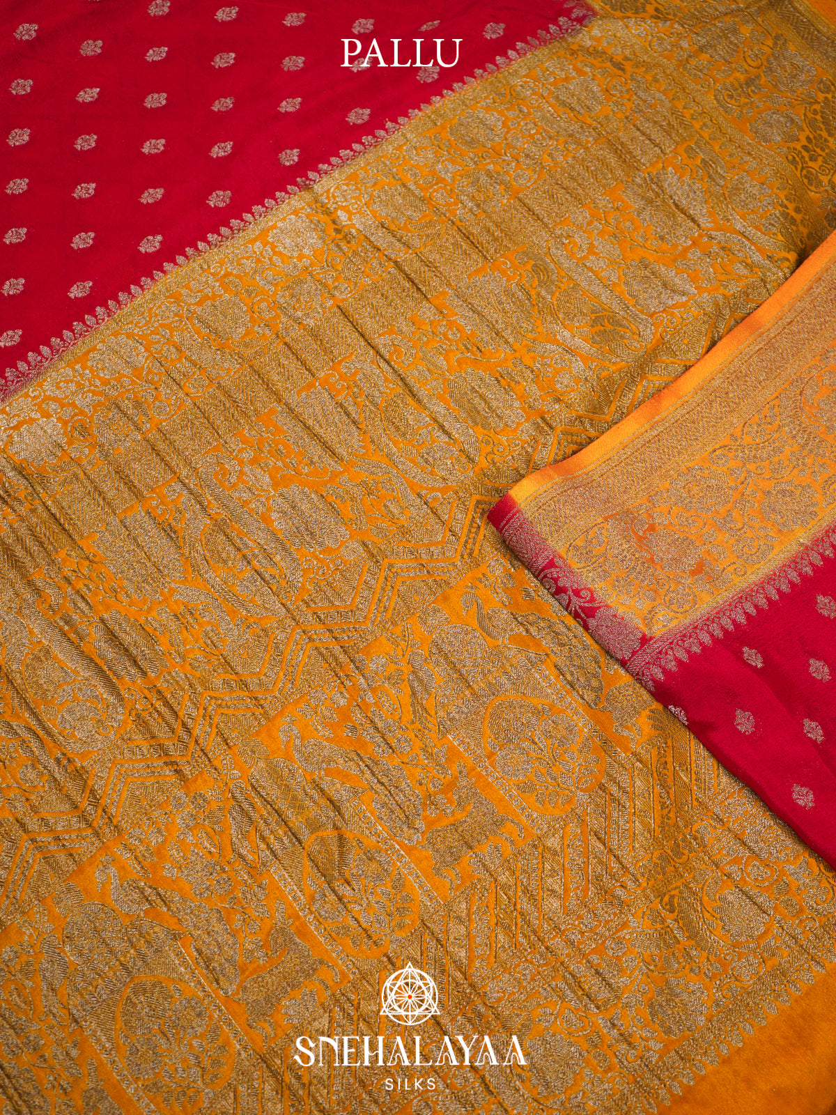 Ruby Red Banaras Saree