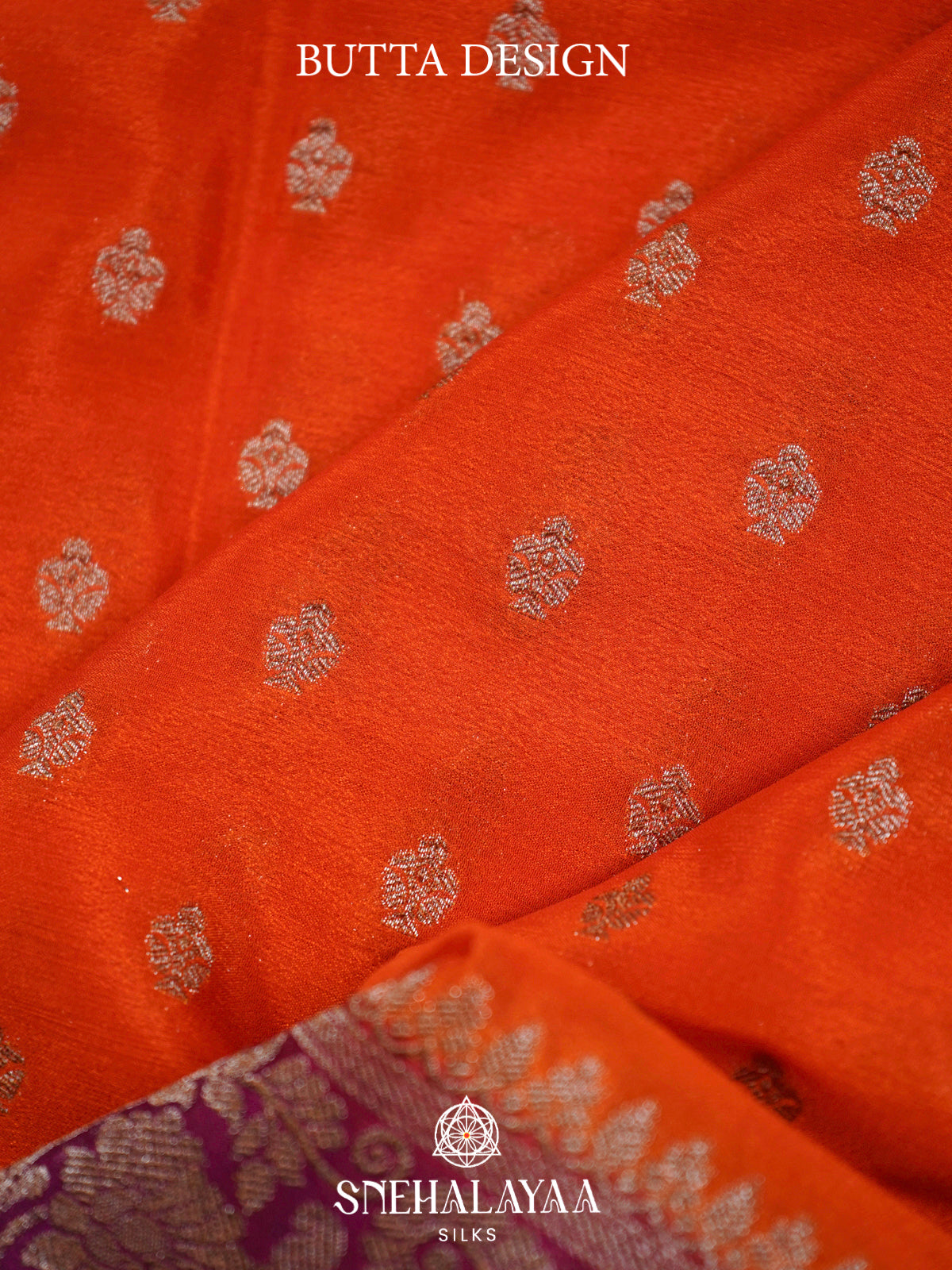 Rust Orange Banaras Saree