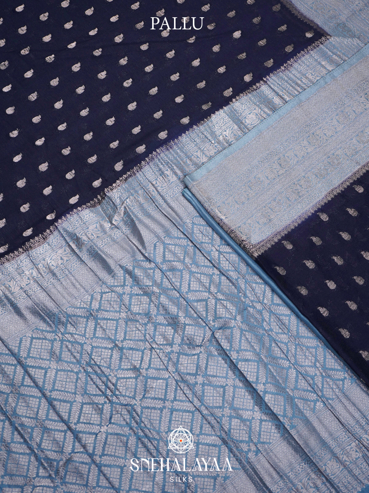 Navy Blue Banaras Saree