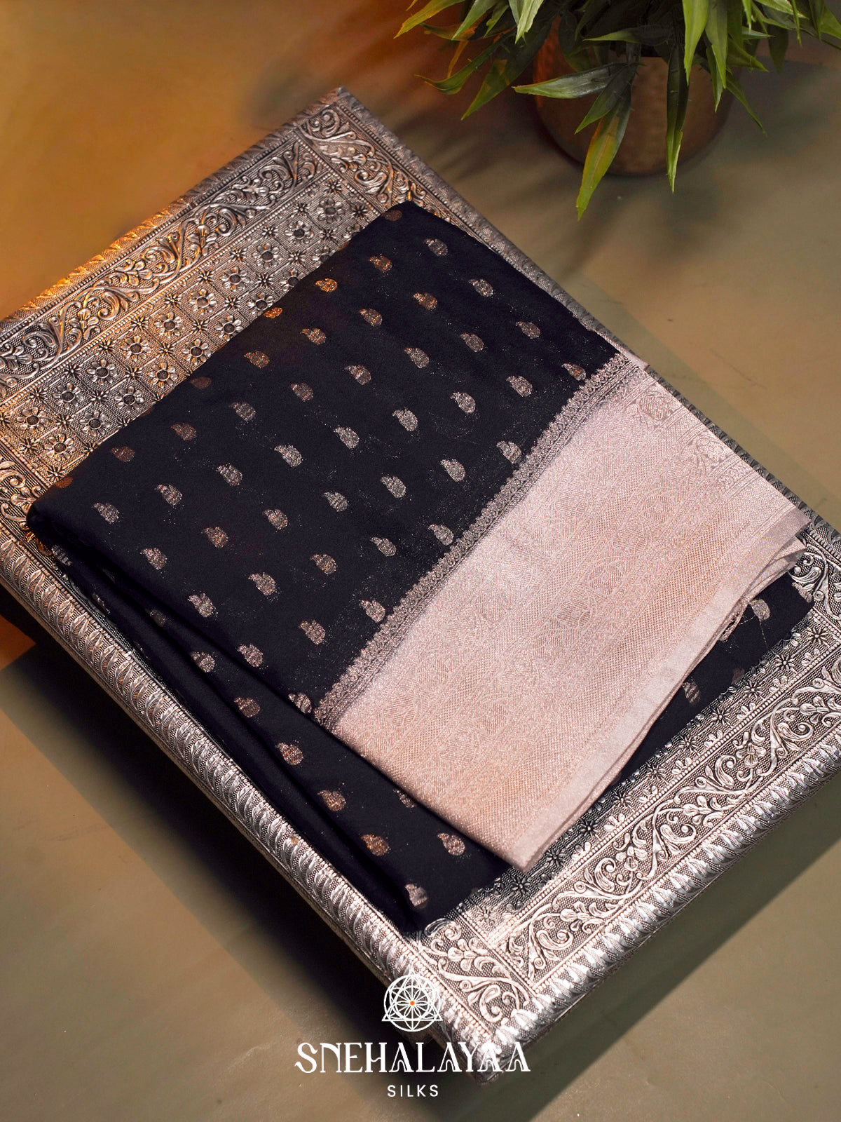 Black Banaras Saree
