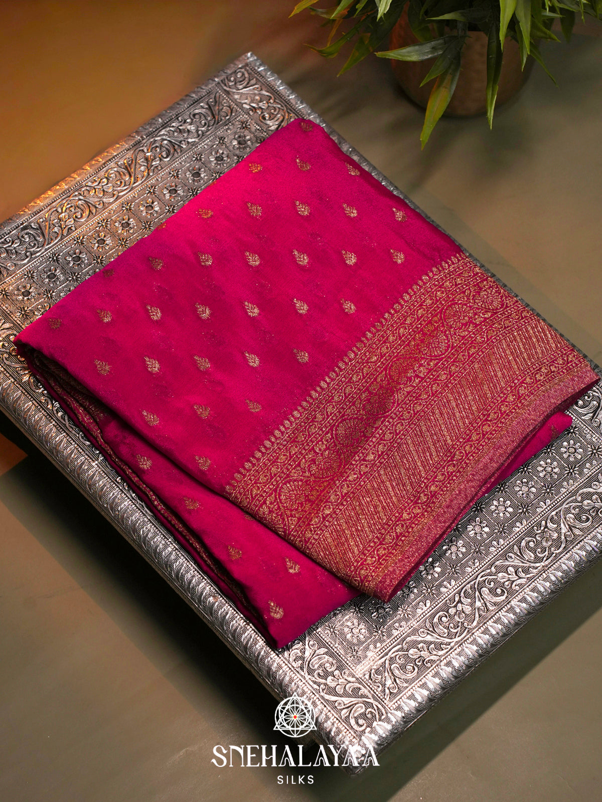 Pink Banaras Saree