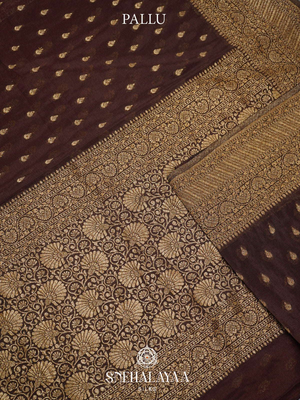Brown Banaras Saree