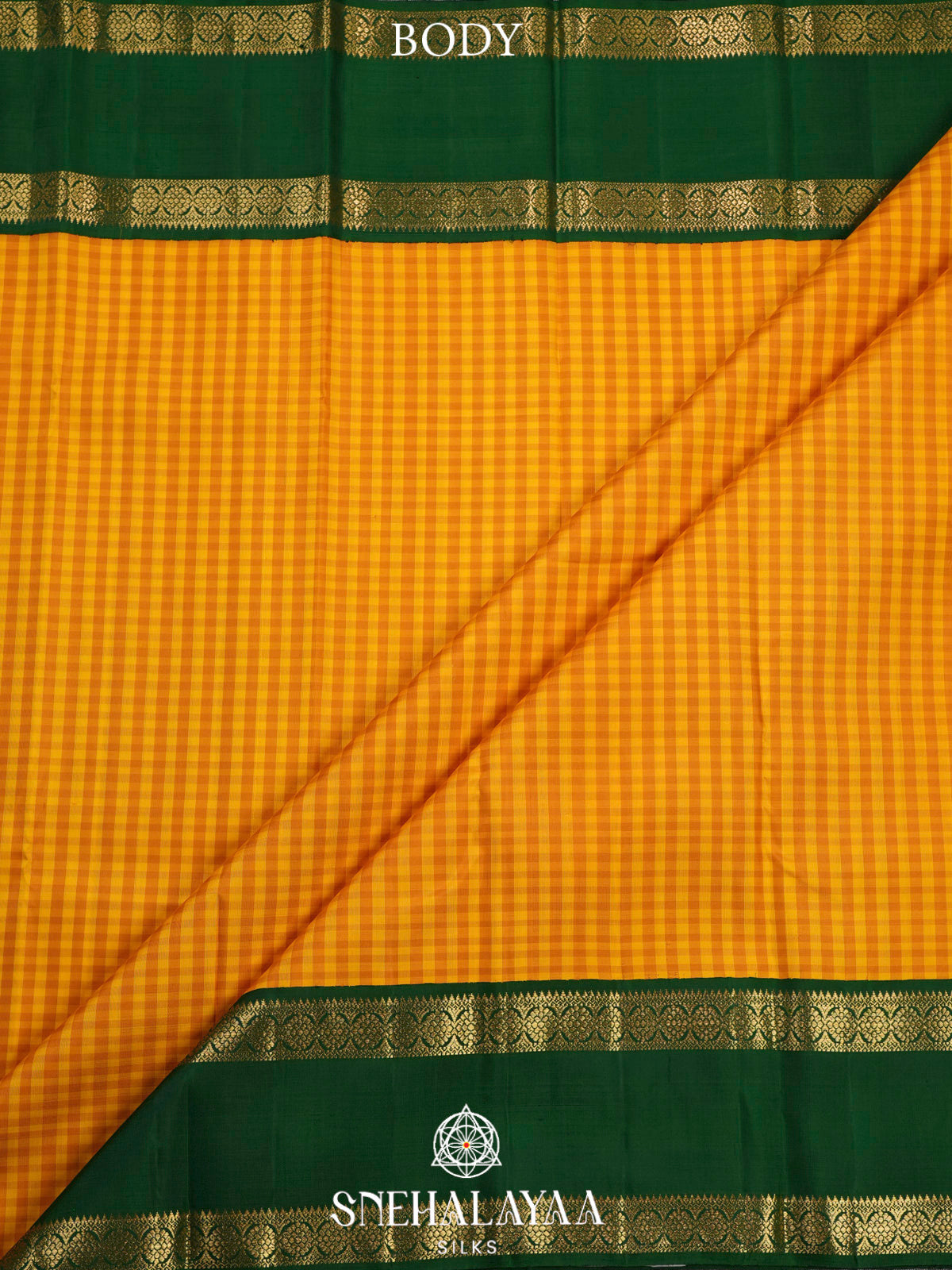 Mango Yellow Kanjivaram Silk Saree