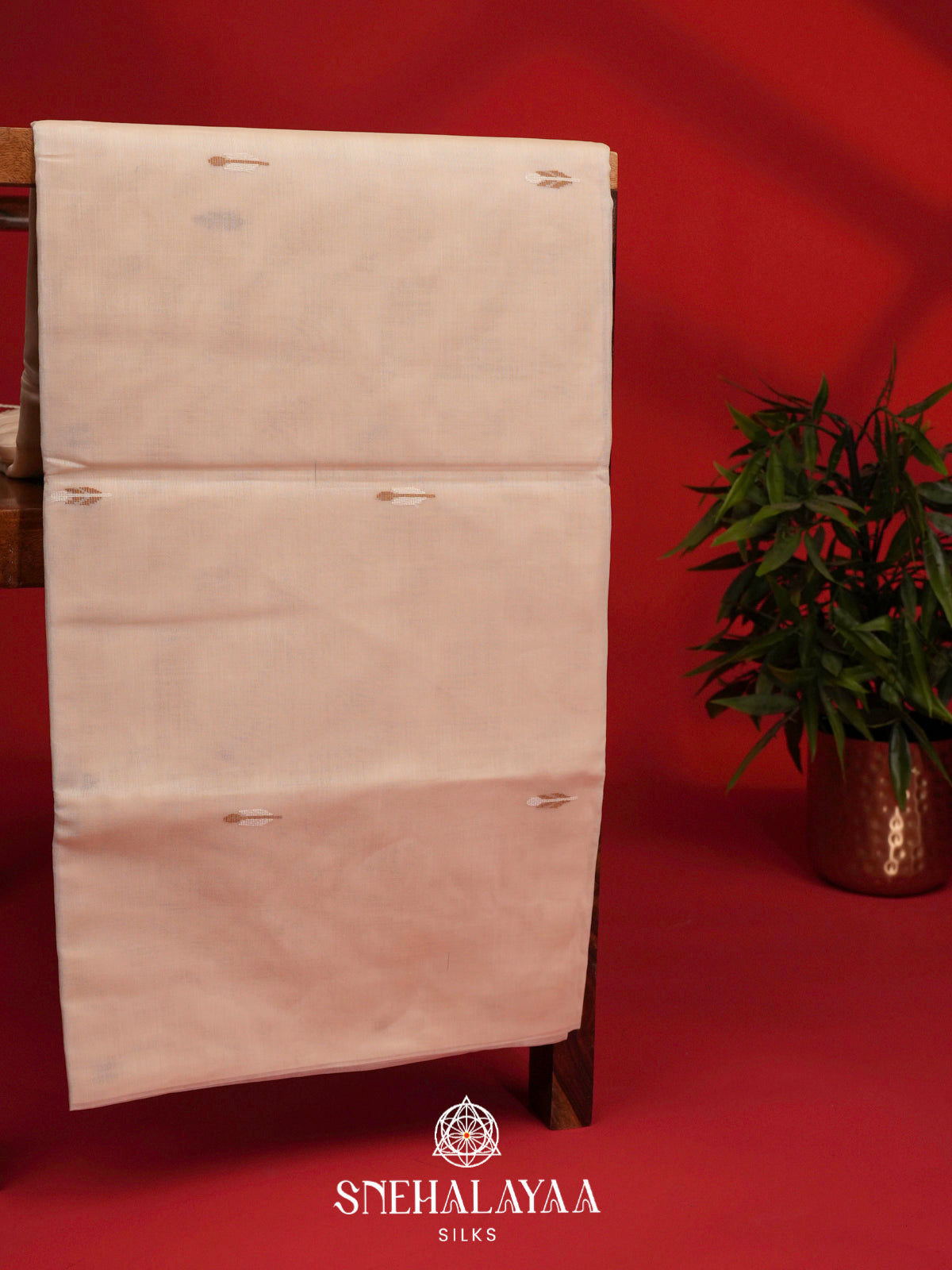 Beige Bengal Cotton Saree