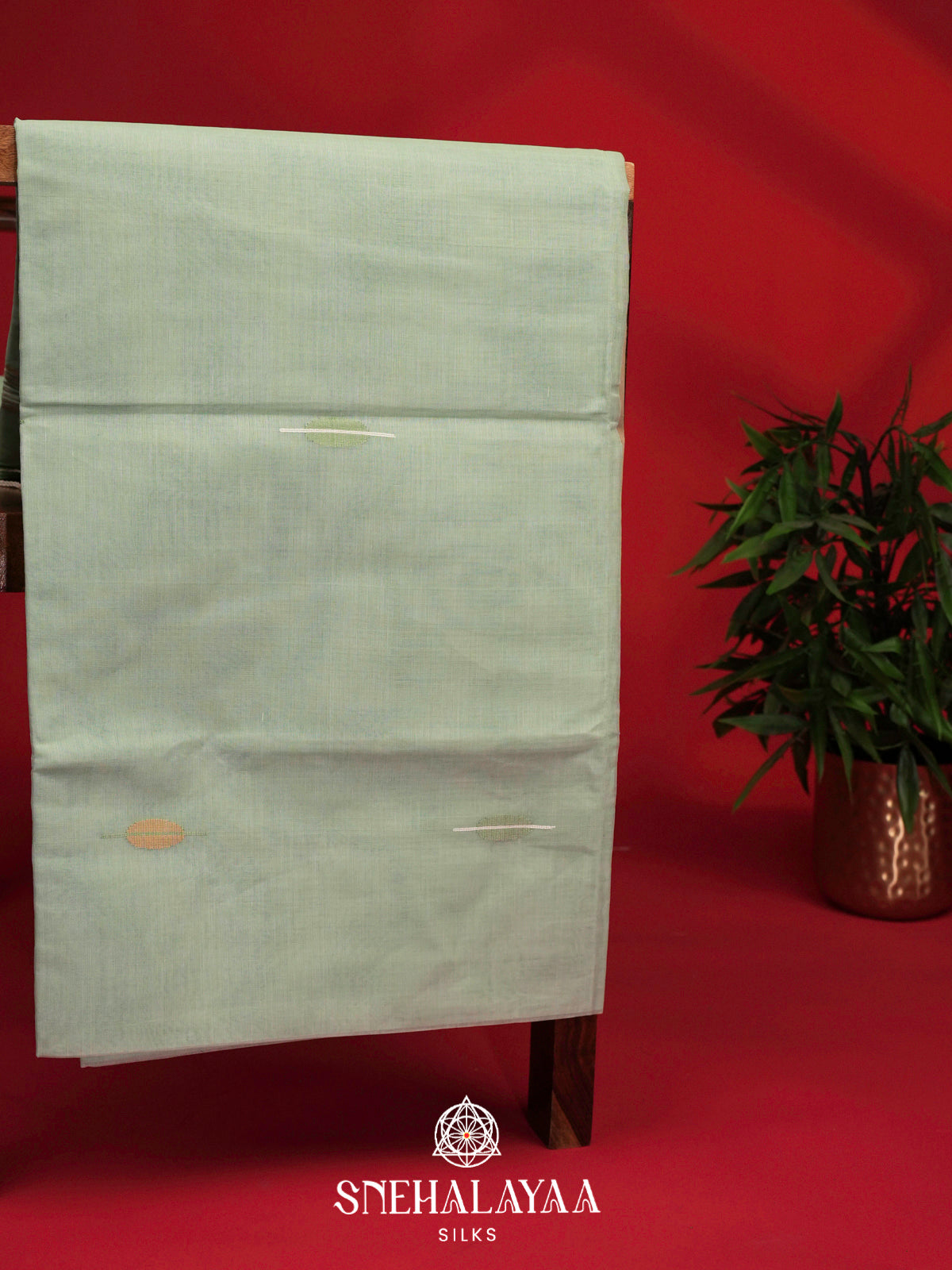 Mint Green Bengal Cotton Saree